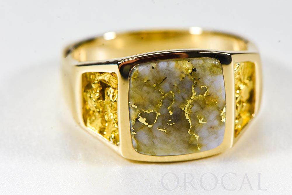 Gold Quartz Ring "Orocal" RM747Q Genuine Hand Crafted Jewelry - 14K Gold Casting