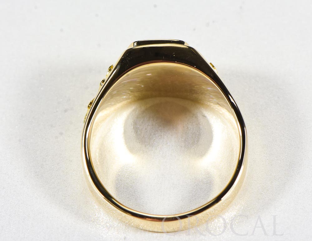 Gold Nugget Men's Ring "Orocal" RM674 Genuine Hand Crafted Jewelry - 14K Casting