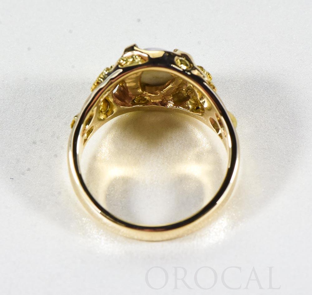 Gold Quartz Ring "Orocal" RMEQ103S Genuine Hand Crafted Jewelry - 14K Gold Casting