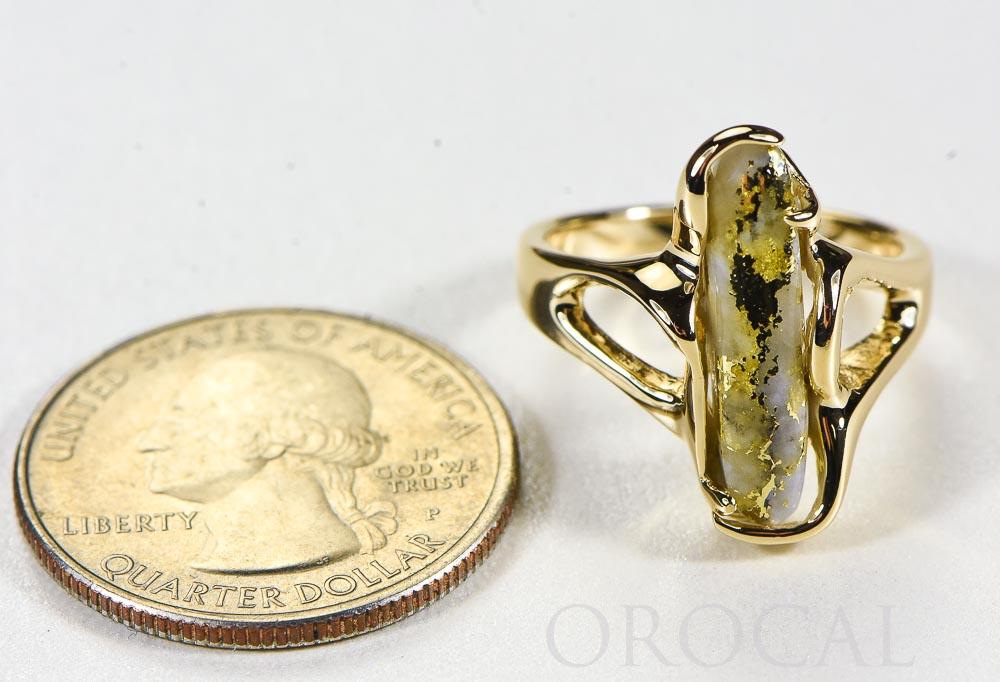 Gold Quartz Ladies Ring "Orocal" RL999Q Genuine Hand Crafted Jewelry - 14K Gold Casting