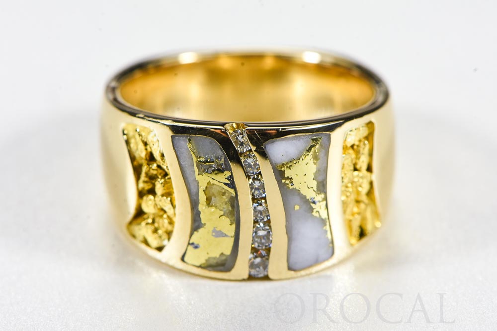 Gold Quartz Ladies Ring "Orocal" RLDL58D15NQ Genuine Hand Crafted Jewelry - 14K Gold Casting