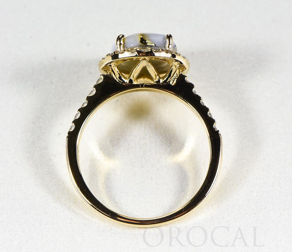 Gold Quartz Ladies Ring "Orocal" RL1109DQ Genuine Hand Crafted Jewelry - 14K Gold Casting