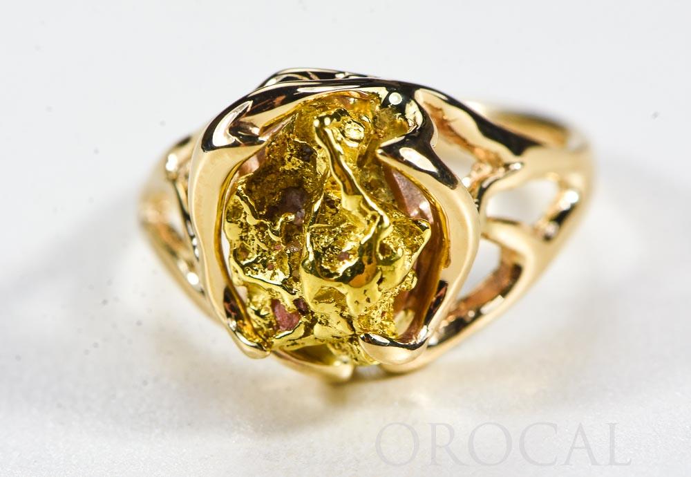 Gold Nugget Ladies Ring "Orocal" RL958N Genuine Hand Crafted Jewelry - 14K Casting