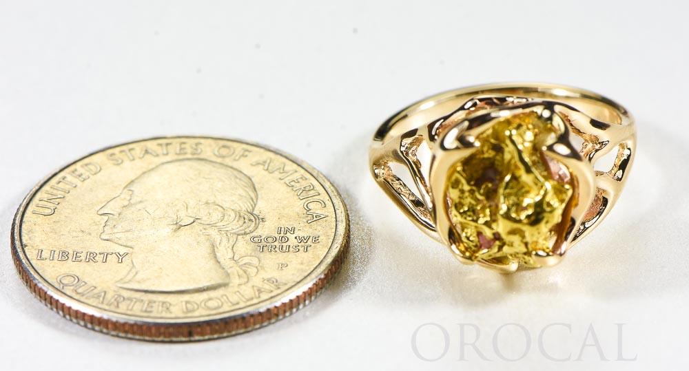 Gold Nugget Ladies Ring "Orocal" RL958N Genuine Hand Crafted Jewelry - 14K Casting