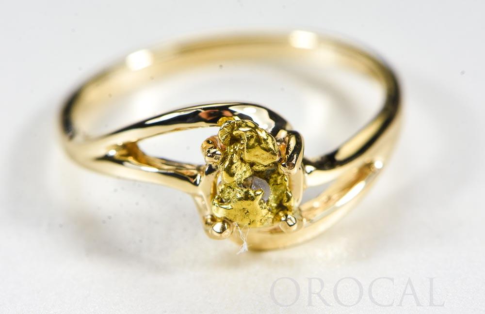 Gold Nugget Ladies Ring "Orocal" RL696N Genuine Hand Crafted Jewelry - 14K Casting