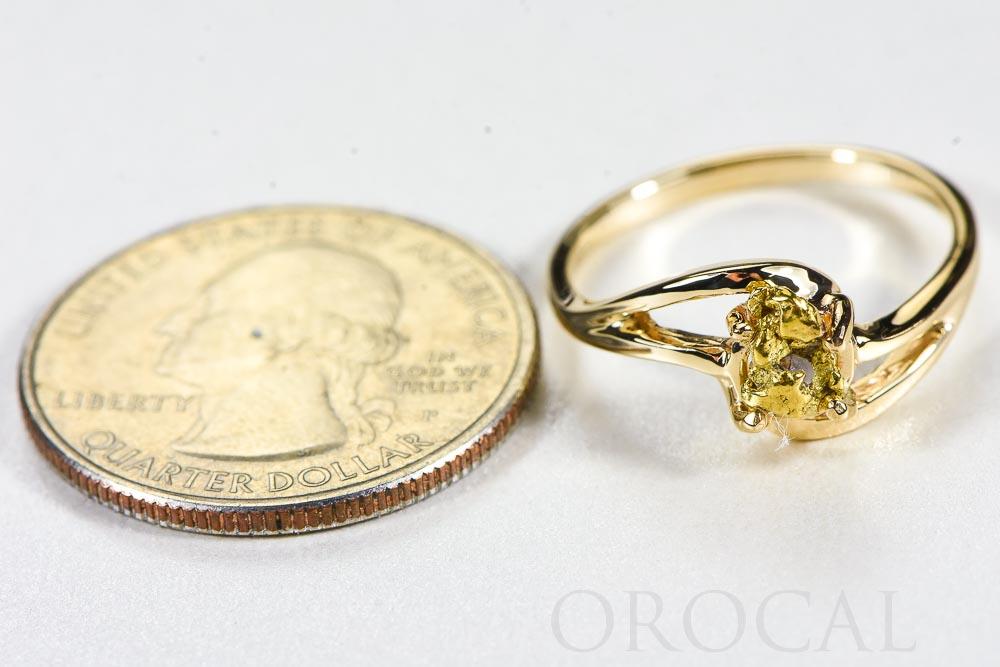 Gold Nugget Ladies Ring "Orocal" RL696N Genuine Hand Crafted Jewelry - 14K Casting