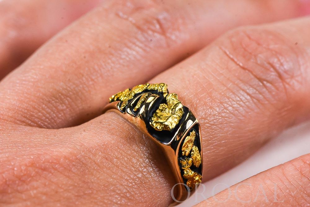 Gold Nugget Ladies Ring "Orocal" RL487 Genuine Hand Crafted Jewelry - 14K Casting
