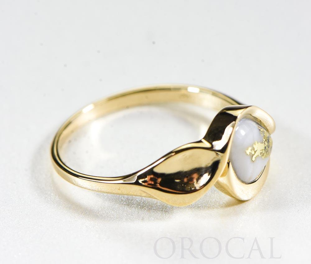 Gold Quartz Ladies Ring "Orocal" RL509Q Genuine Hand Crafted Jewelry - 14K Gold Casting