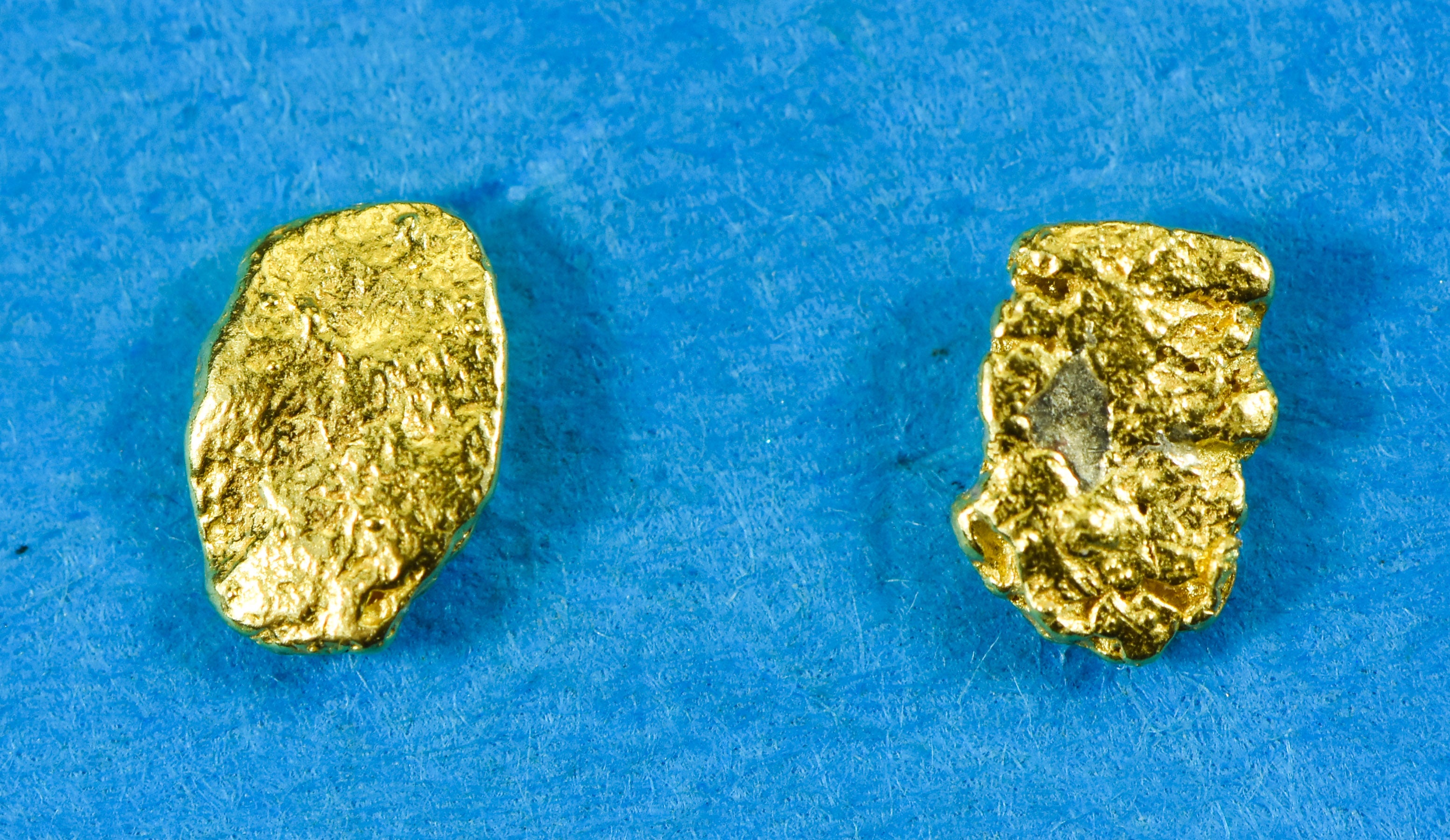 #607 Alaskan-Yukon BC Natural Gold Nugget Earrings 1.14 Grams