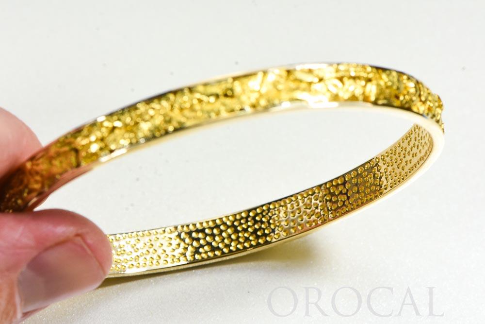 Gold Nugget Bracelet "Orocal" BB8MM Genuine Hand Crafted Jewelry - 14K Gold Casting