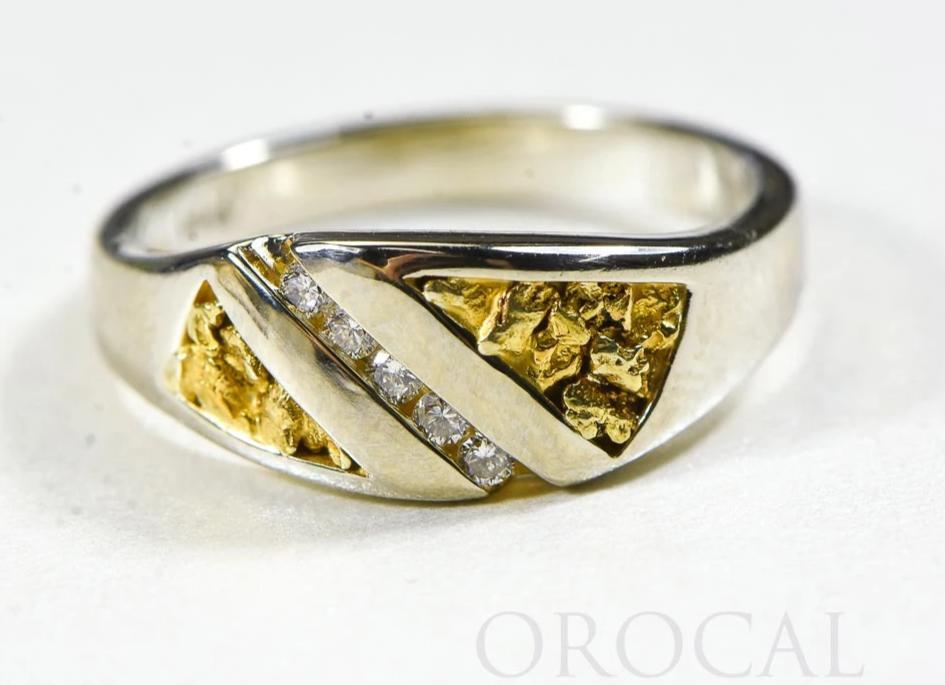 Gold Nugget Ladies Ring "Orocal" RL1068DNW Genuine Hand Crafted Jewelry - 14K Casting