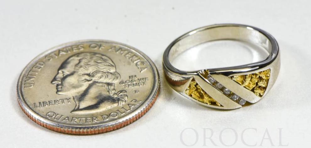 Gold Nugget Ladies Ring "Orocal" RL1068DNW Genuine Hand Crafted Jewelry - 14K Casting