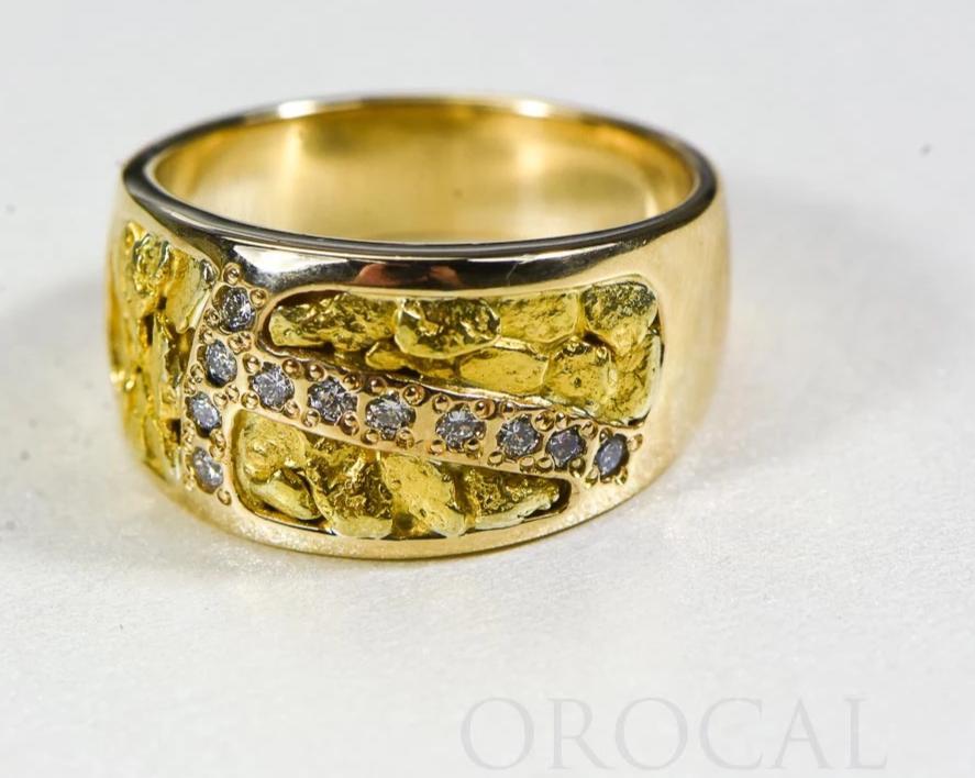 Gold Nugget Ladies Ring "Orocal" RL1114D22N Genuine Hand Crafted Jewelry - 14K Casting