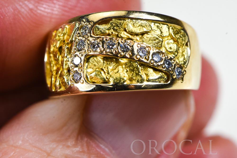 Gold Nugget Ladies Ring "Orocal" RL1114D22N Genuine Hand Crafted Jewelry - 14K Casting