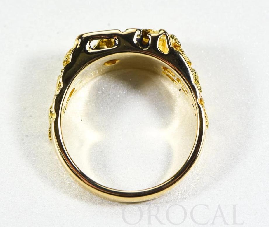 Gold Nugget Men's Ring "Orocal" RM176 Genuine Hand Crafted Jewelry - 14K Casting