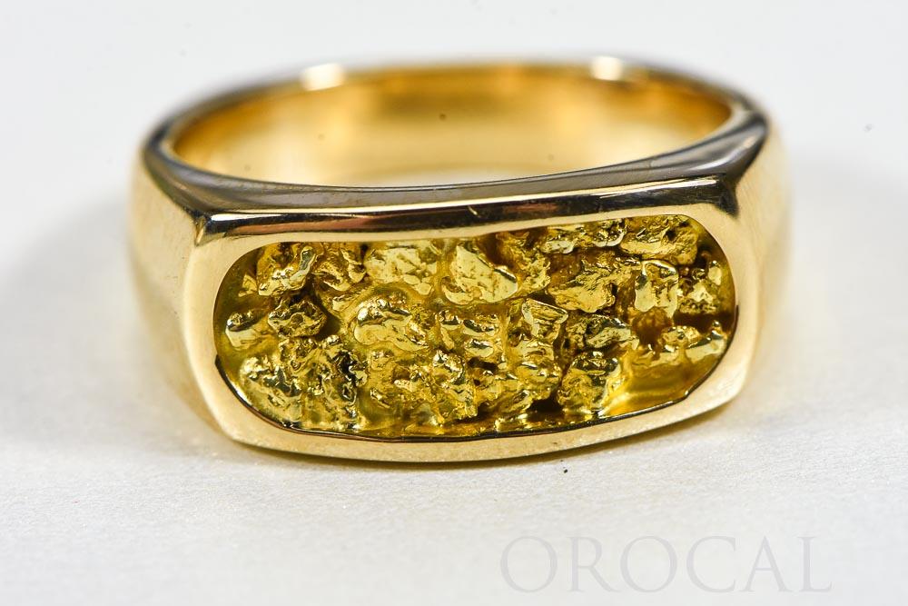 Gold Nugget Men's Ring "Orocal" RM816N Genuine Hand Crafted Jewelry - 14K Casting