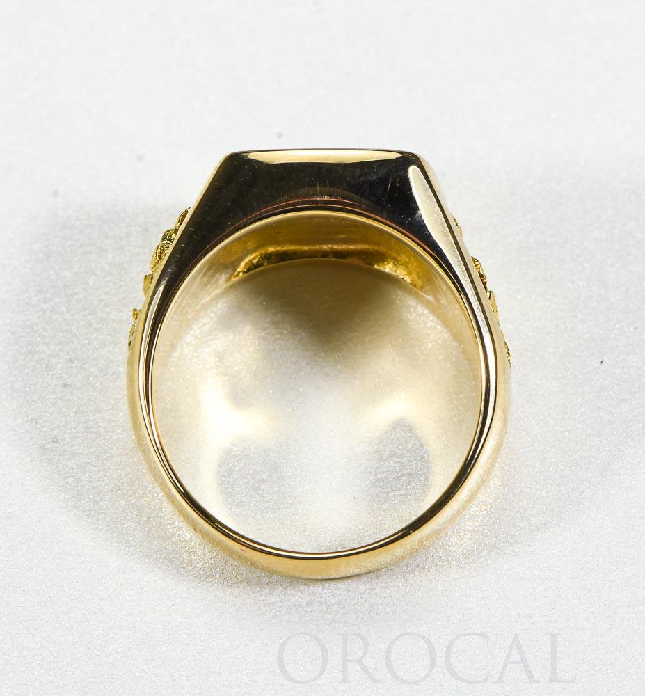Gold Nugget Men's Ring "Orocal" RMAJ083 Genuine Hand Crafted Jewelry - 14K Casting