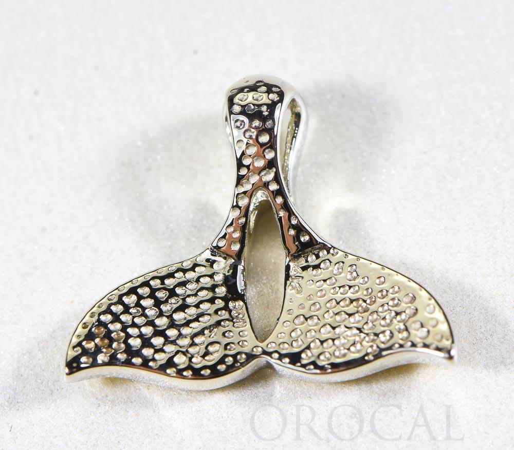 Gold Nugget Pendant Whales Tail "Orocal" PWT24WX Genuine Hand Crafted Jewelry - 14K Gold White Gold Casting