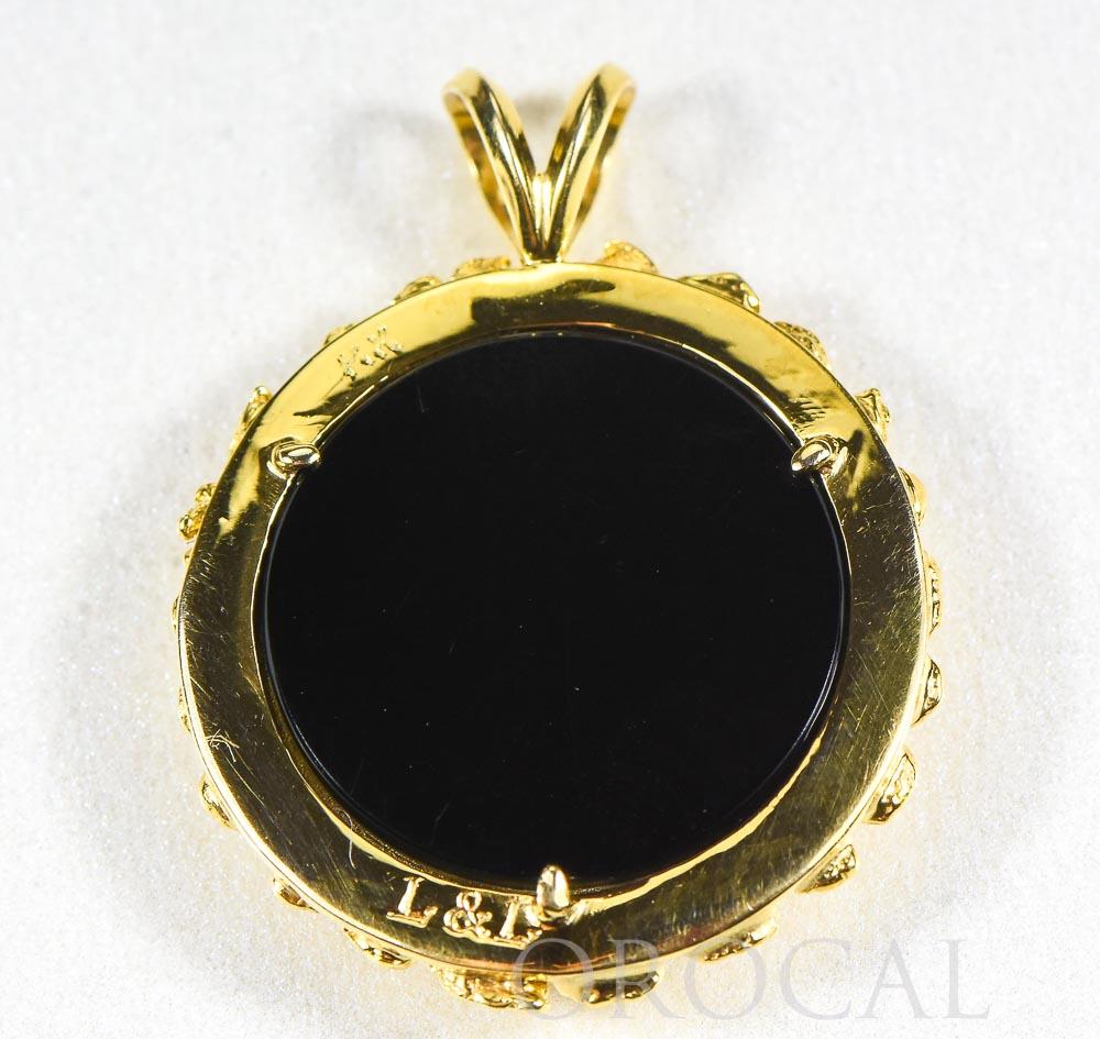 Gold Nugget Pendant "Orocal" PAJ029NBJ Genuine Hand Crafted Jewelry - 14K Gold Yellow Gold Casting