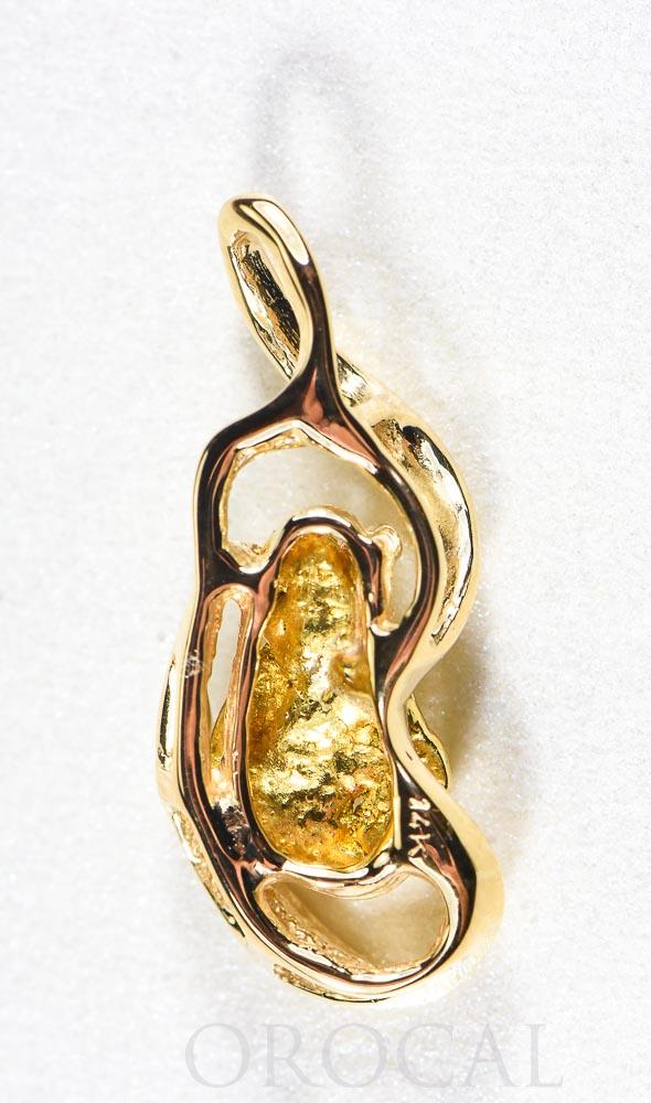 Gold Nugget Pendant "Orocal" PN784NX Genuine Hand Crafted Jewelry - 14K Gold Yellow Gold Casting