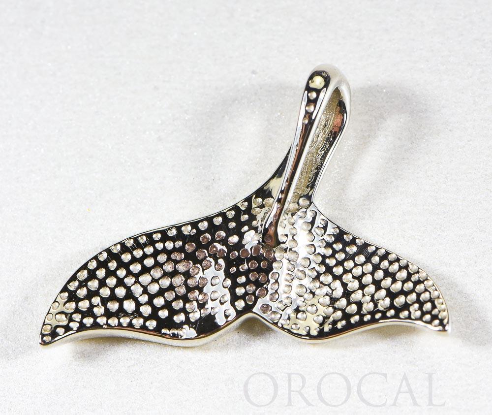 Gold Nugget Pendant Whales Tail "Orocal" PWT37NW Genuine Hand Crafted Jewelry - 14K Gold White Gold Casting