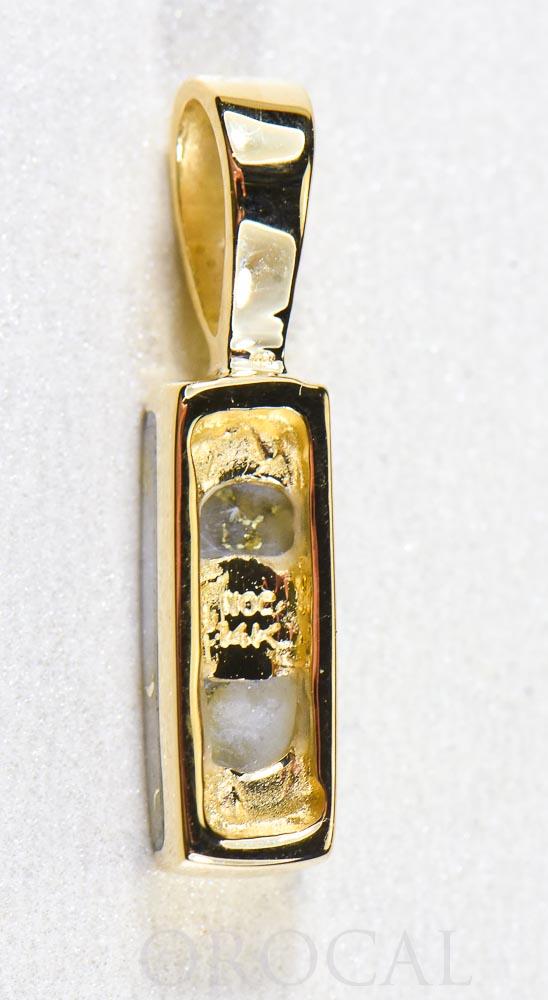 Gold Quartz Pendant  "Orocal" PN894SQ Genuine Hand Crafted Jewelry - 14K Gold Yellow Gold Casting