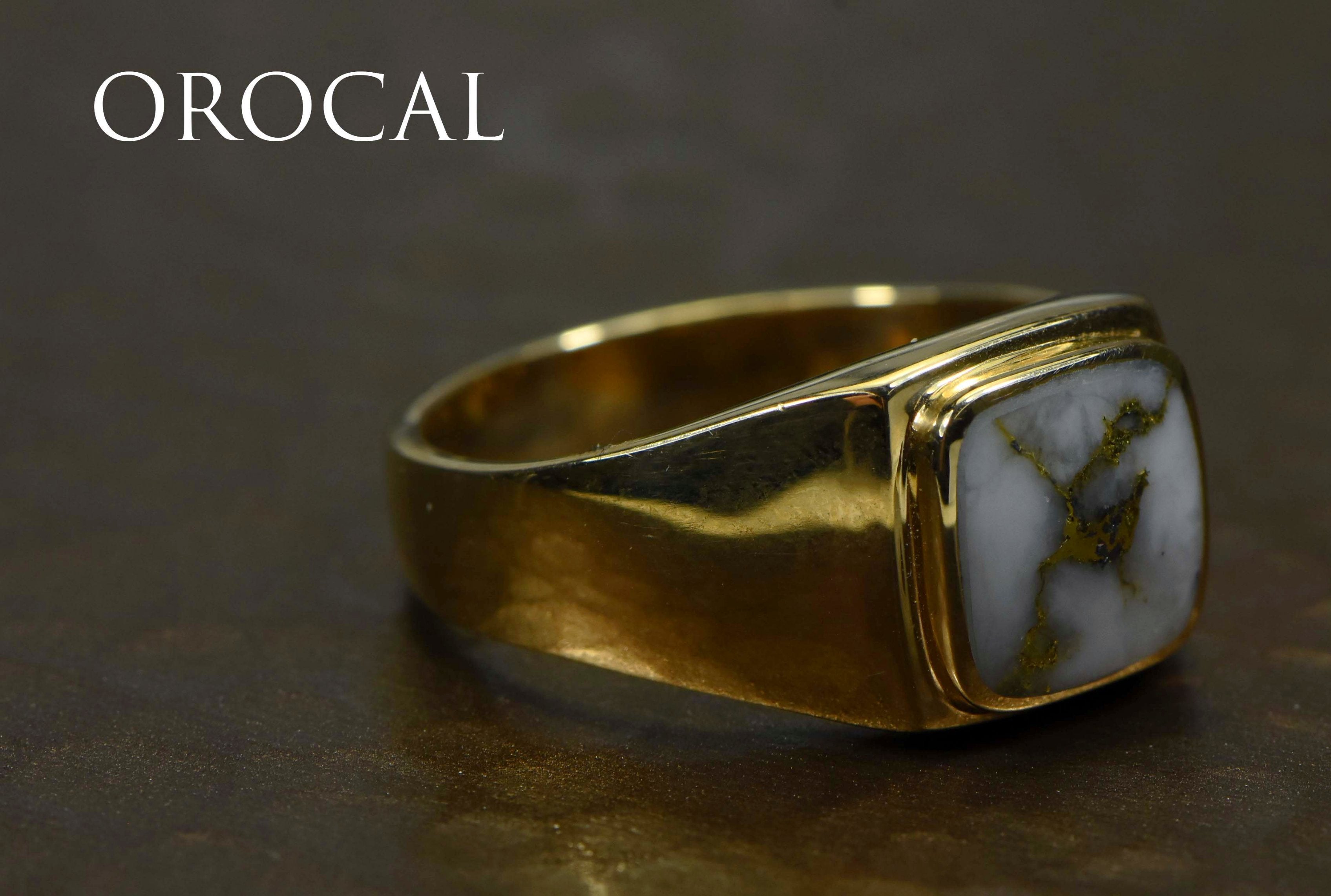 Gold Quartz Ring "Orocal" RM774XNQ Genuine Hand Crafted Jewelry - 14K Gold Casting