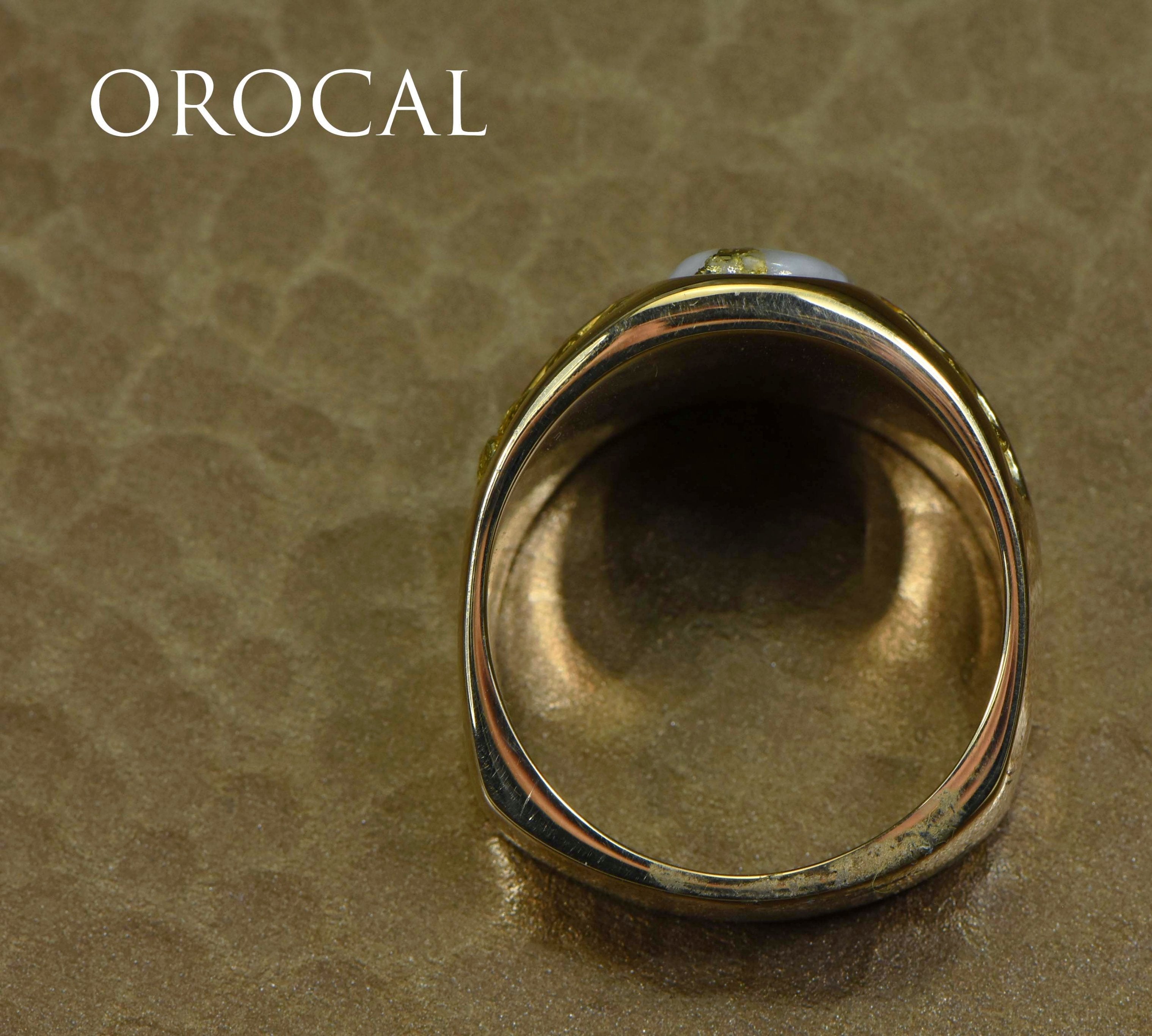 Gold Quartz Ring "Orocal" RMDL77Q Genuine Hand Crafted Jewelry - 14K Gold Casting