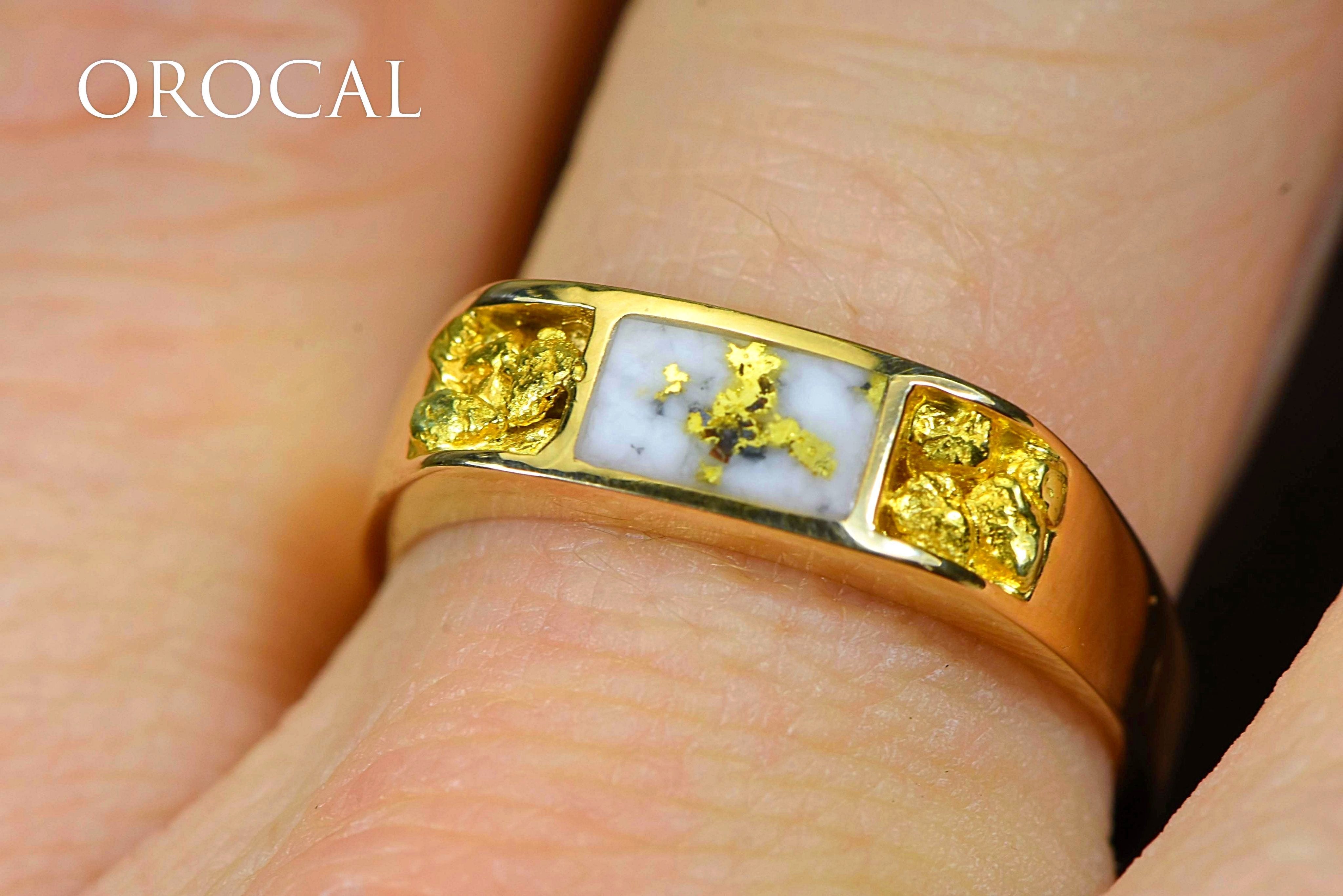 Gold Quartz Ring "Orocal" RM656NQ Genuine Hand Crafted Jewelry - 14K Gold Casting