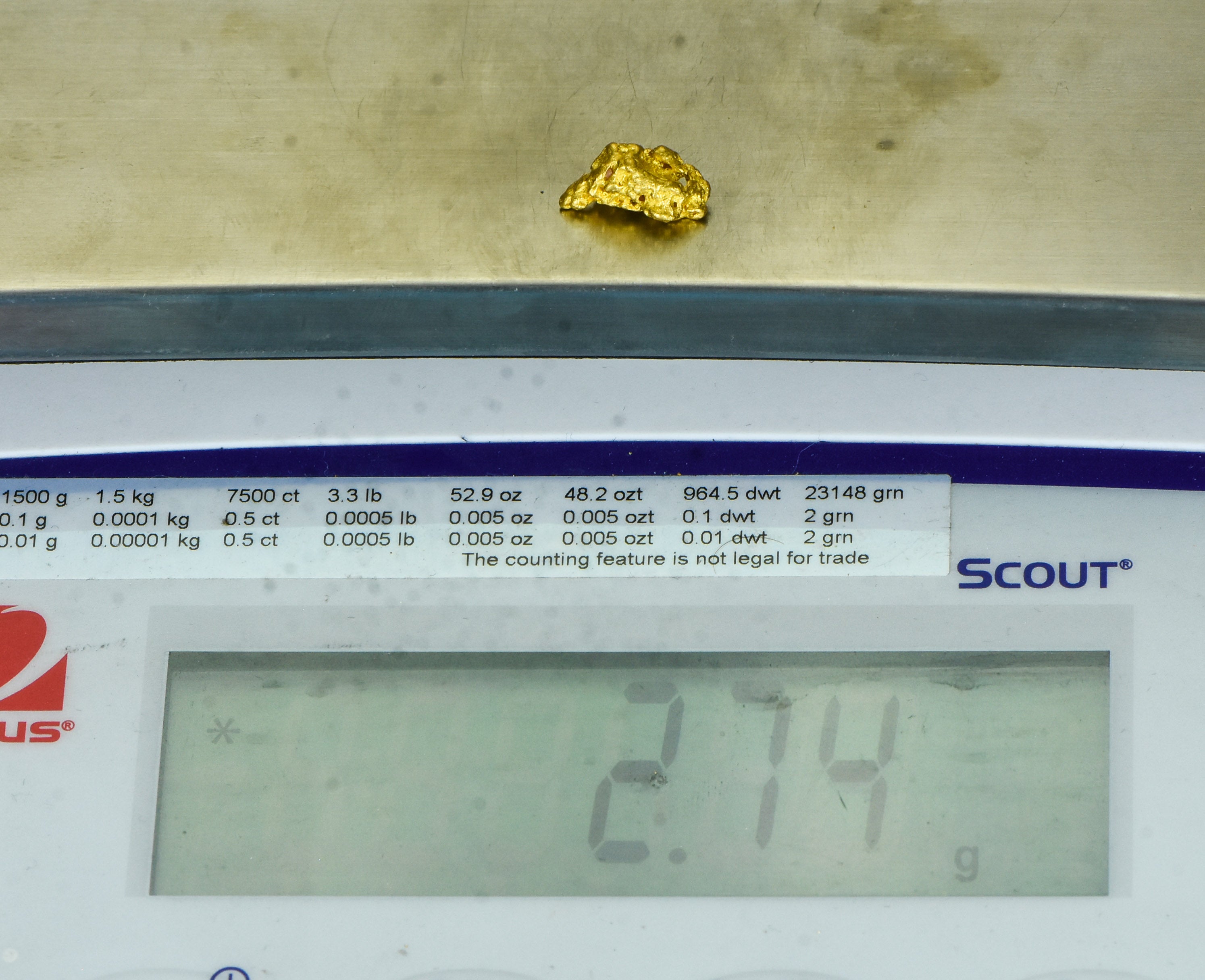 #988 Natural Gold Nugget Australian 2.74 Grams Genuine
