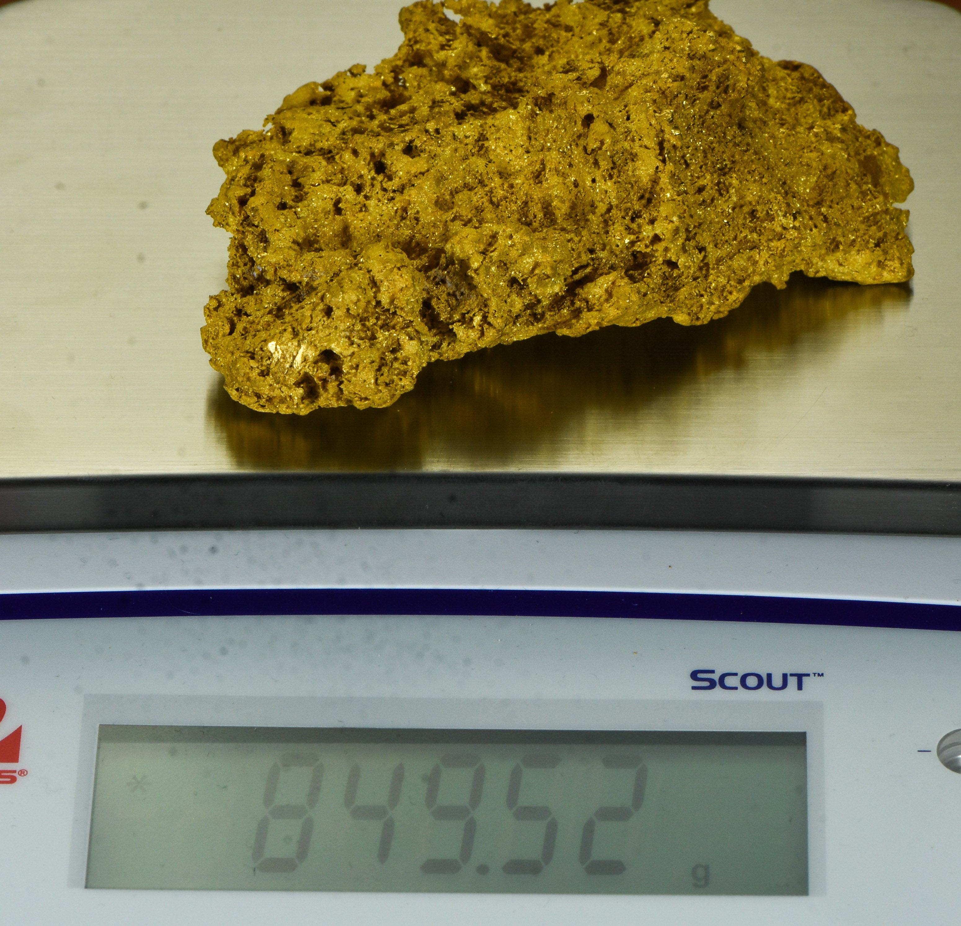Large Natural Gold Nugget Australian 849.52 Grams 27.31 Troy Ounces Very Rare