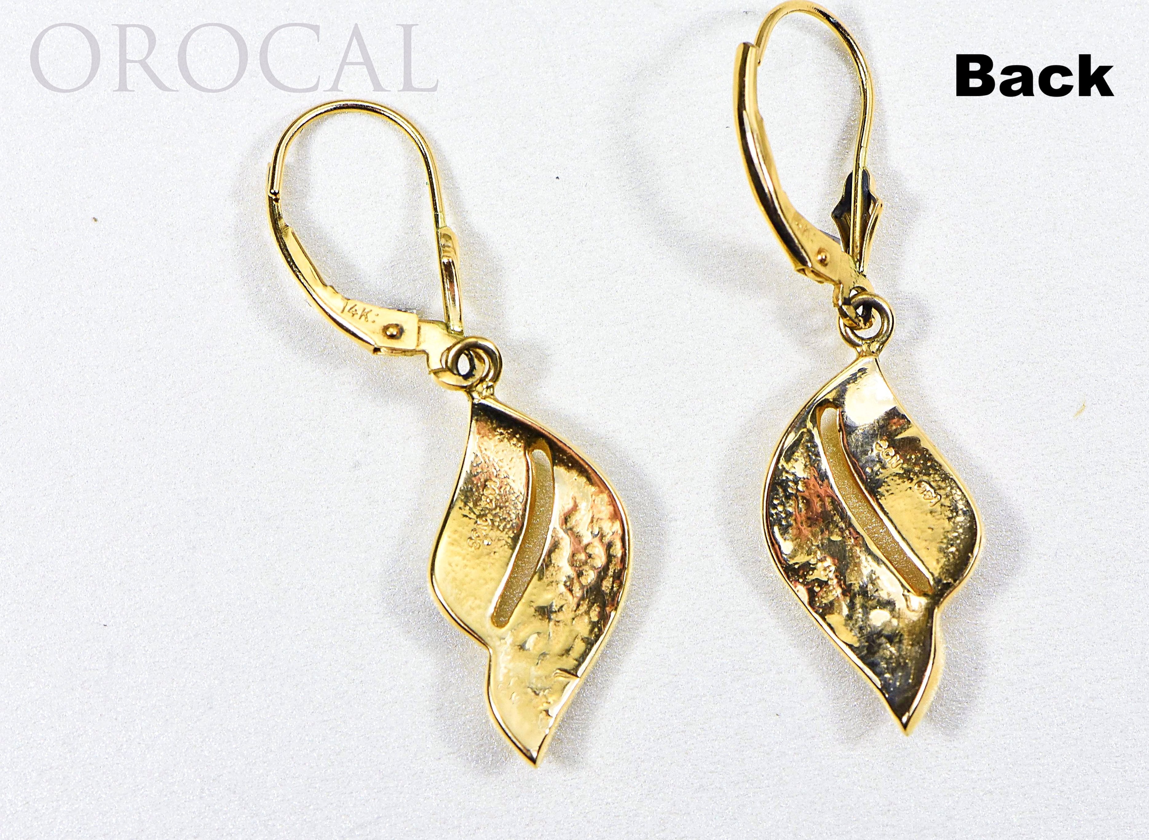 Gold Quartz Earrings "Orocal" EN645Q/LB Genuine Hand Crafted Jewelry - 14K Gold Casting
