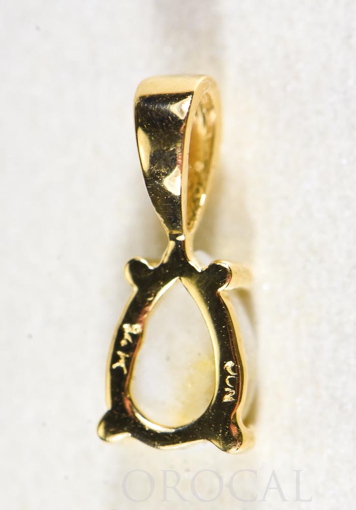 Gold Quartz Pendant  "Orocal" P7*5QX Genuine Hand Crafted Jewelry - 14K Gold Yellow Gold Casting