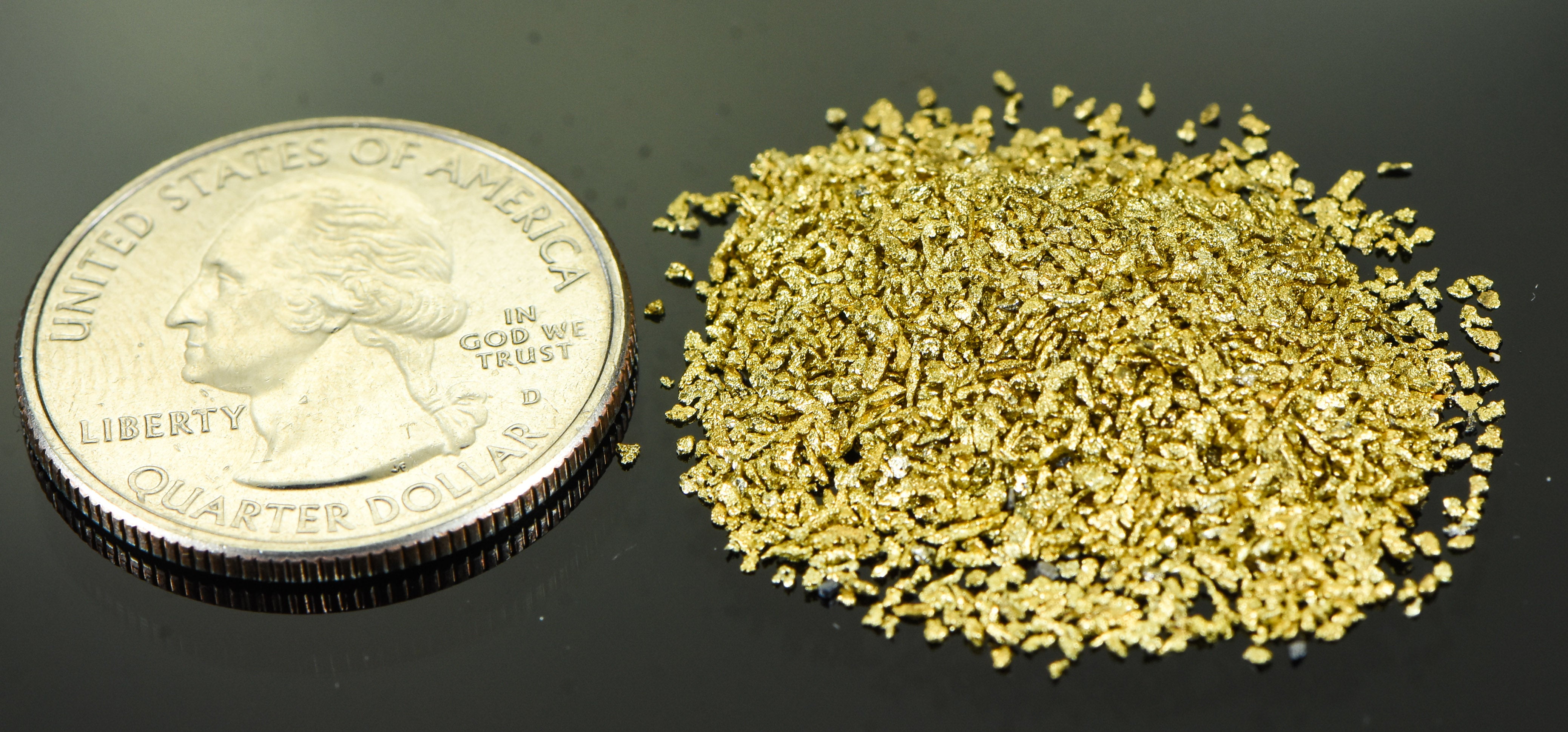 Alaskan Yukon Gold Rush Nuggets #30 Mesh 1/4Troy Oz 7.75 Grams Super Fine Gold