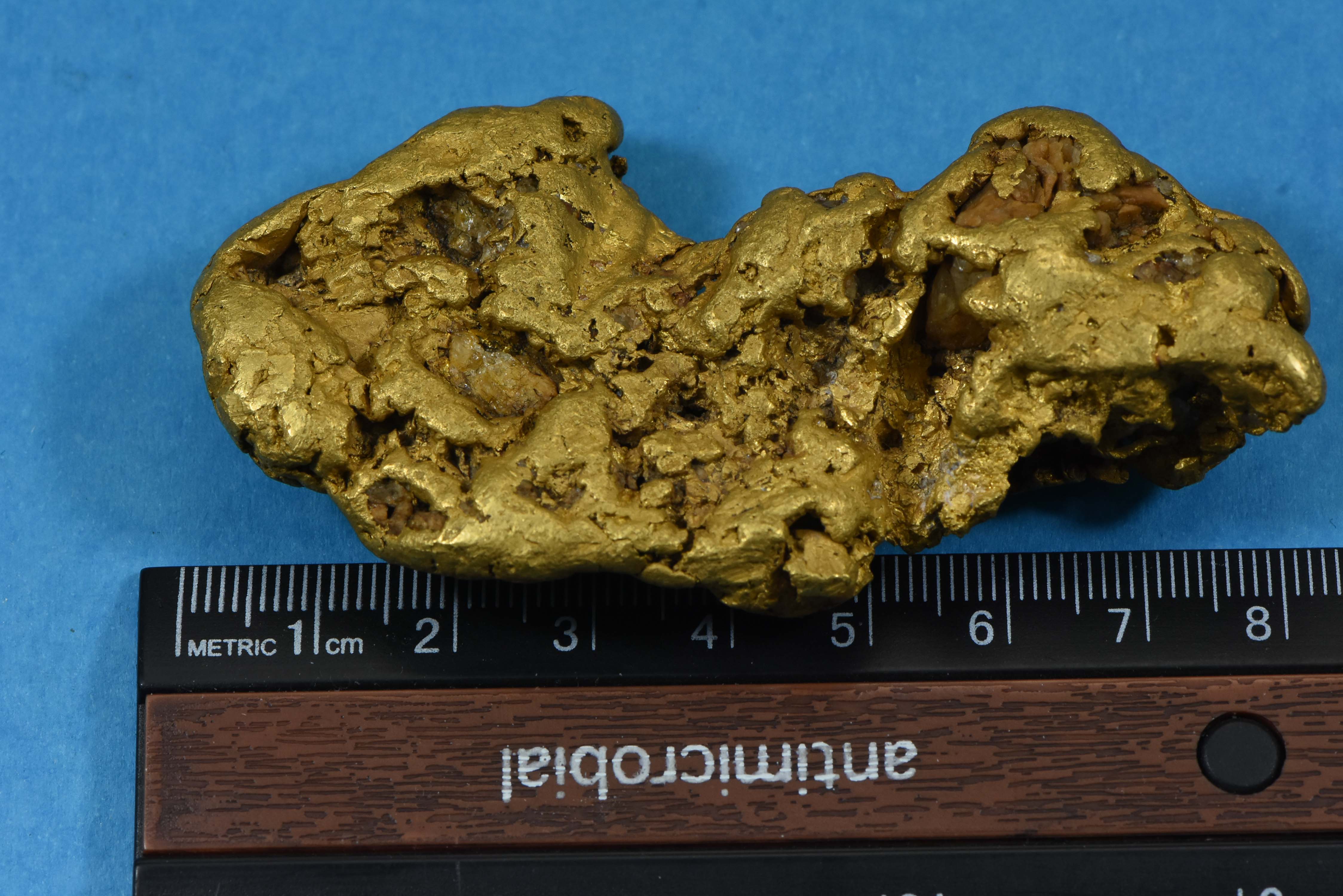 Large Alaskan Natural Gold Nugget 249.22 Grams Genuine 8.01 Troy Ounces 98.46% Pure