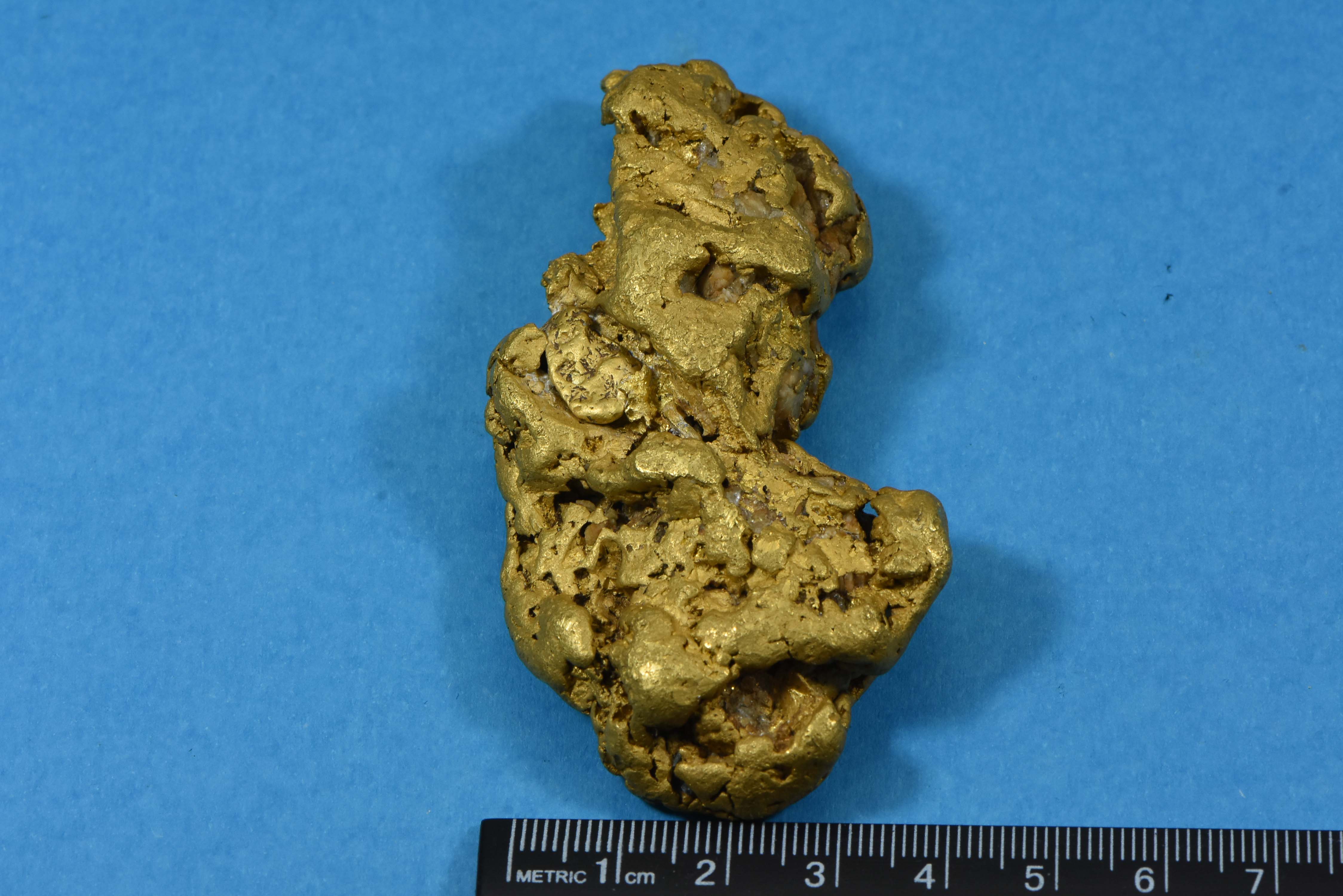 Large Alaskan Natural Gold Nugget 249.22 Grams Genuine 8.01 Troy Ounces 98.46% Pure