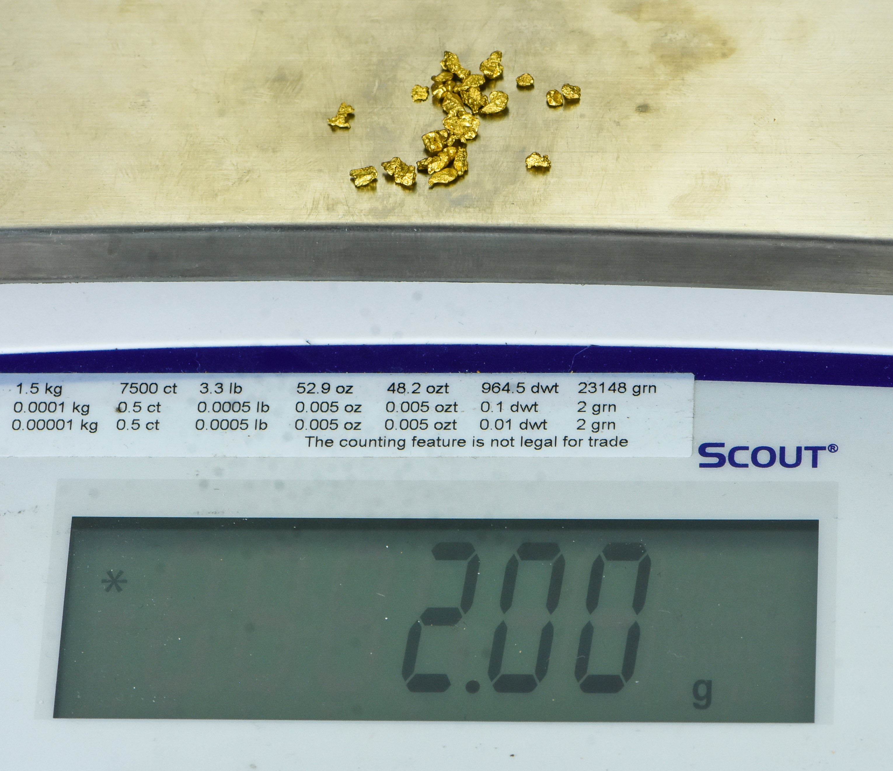 2 Grams Mixed Lot Natural Gold Nugget Australian #14-10 Mesh