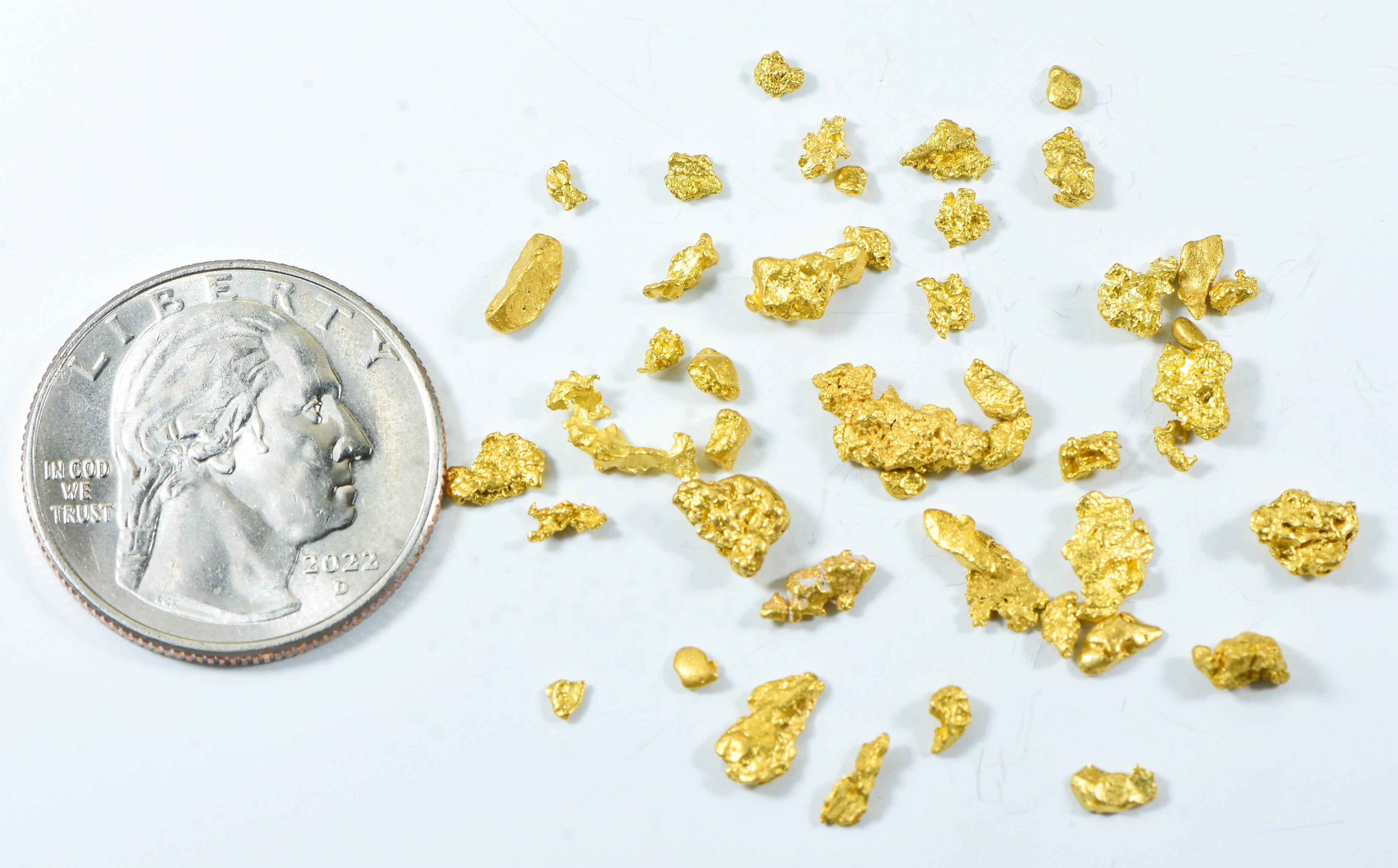 7.75 Grams Mixed Lot Natural Gold Nugget Australian #10-6 Mesh