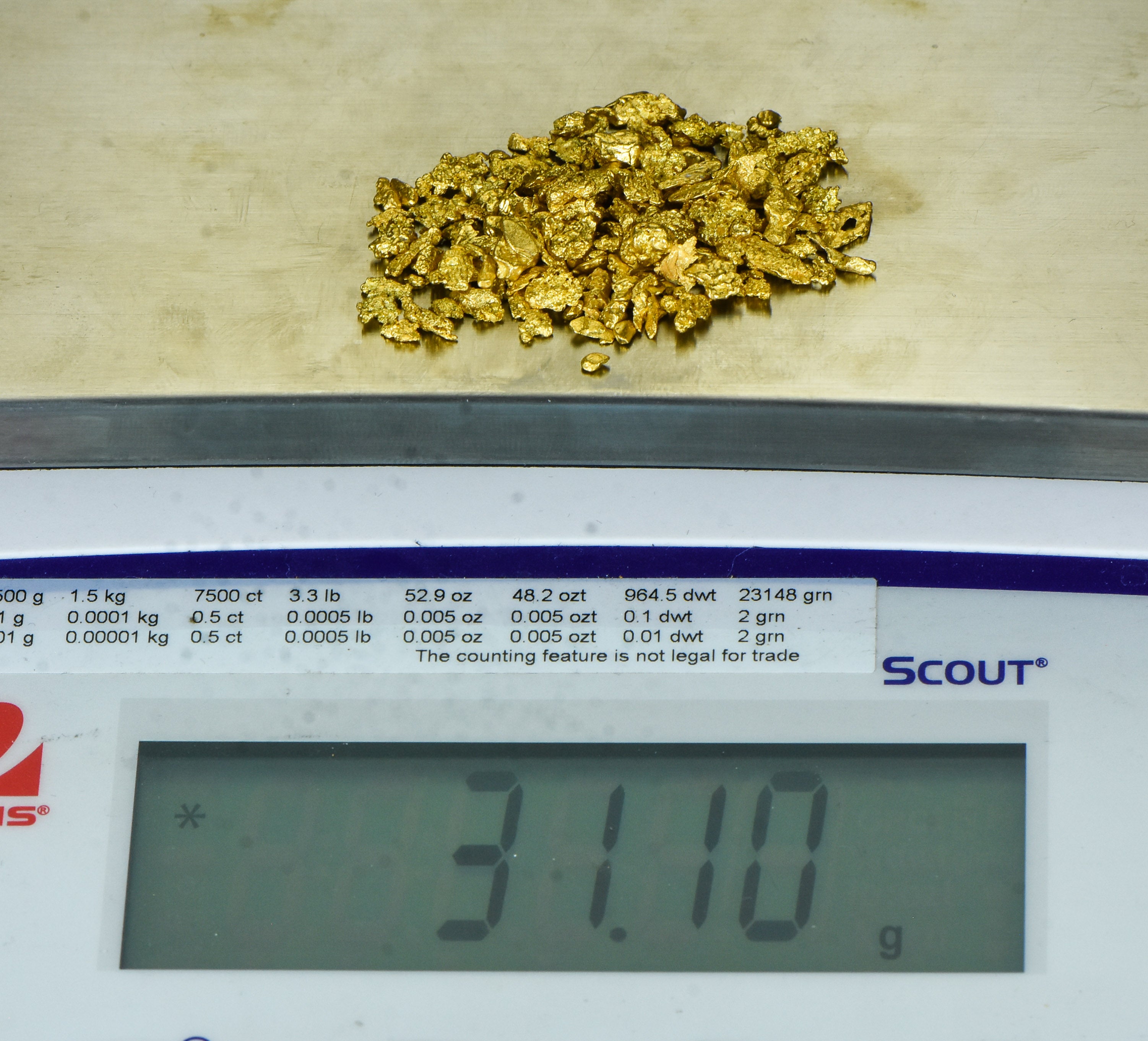 31.1 Grams Mixed Lot Natural Gold Nugget Australian #10-6 Mesh