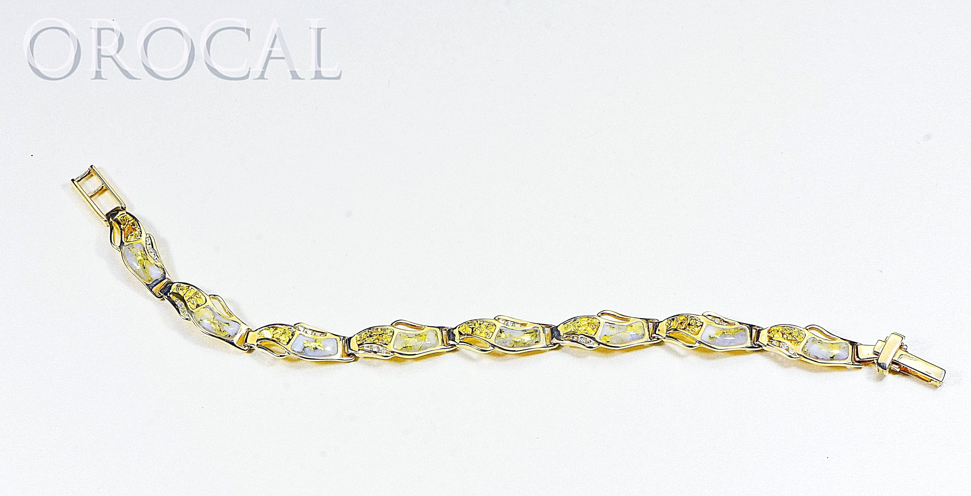 Gold Quartz Bracelet "Orocal" BWB24D36NQ Genuine Hand Crafted Jewelry - 14K Gold Casting