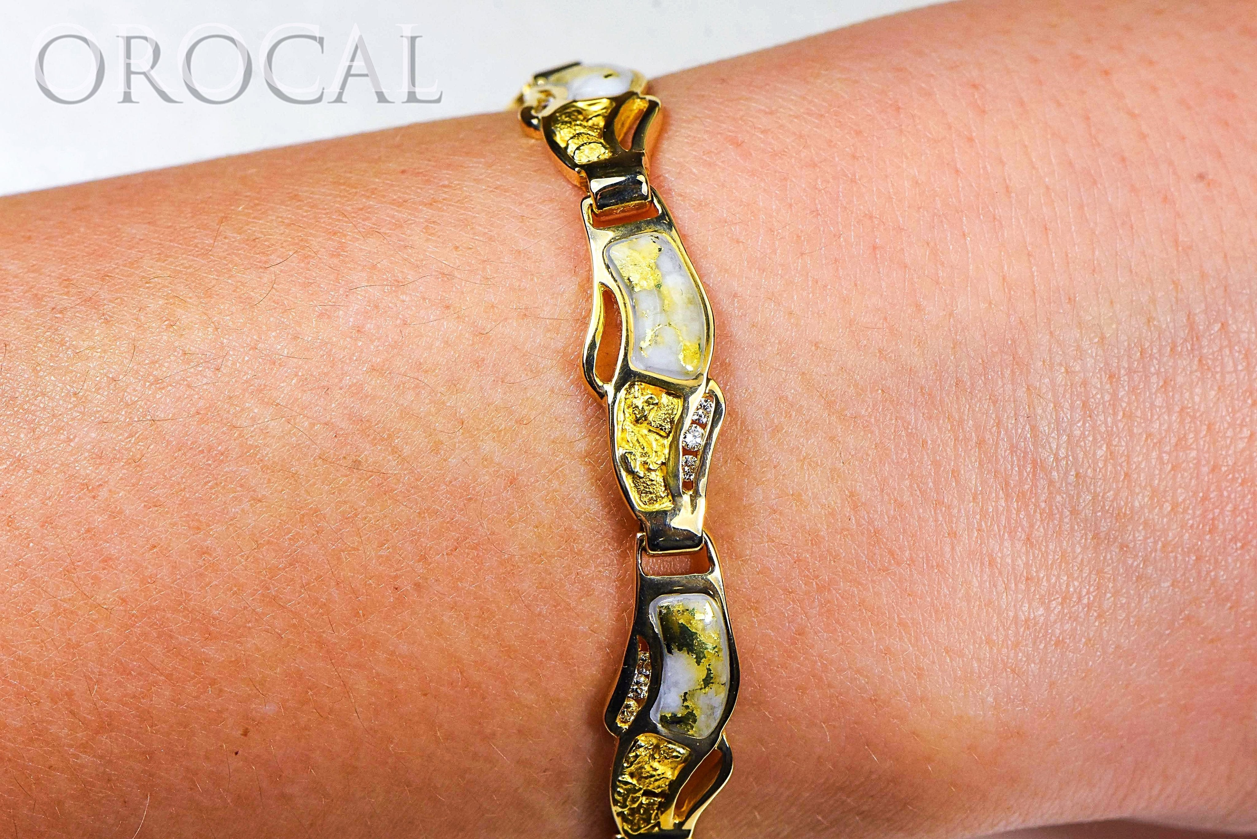 Gold Quartz Bracelet "Orocal" BWB24D36NQ Genuine Hand Crafted Jewelry - 14K Gold Casting