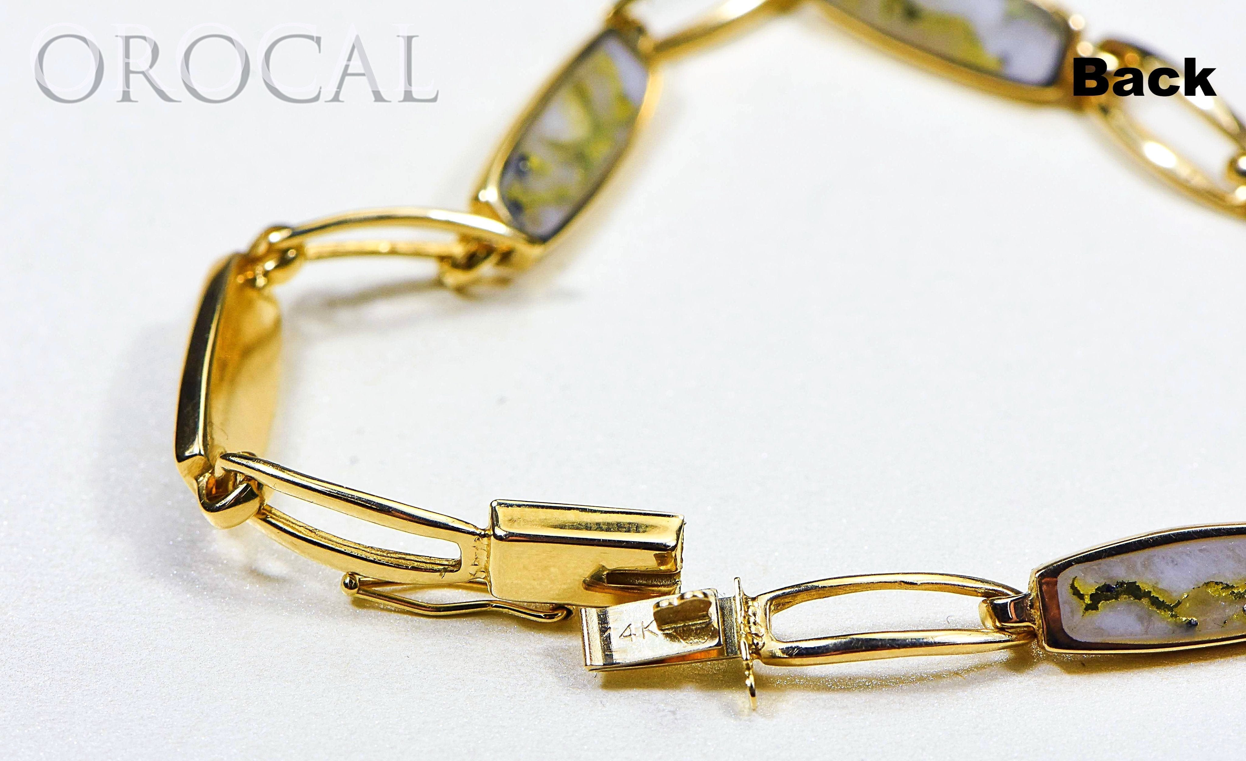 Gold Quartz Bracelet "Orocal" BDLOV5LQC89 Genuine Hand Crafted Jewelry - 14K Gold Casting