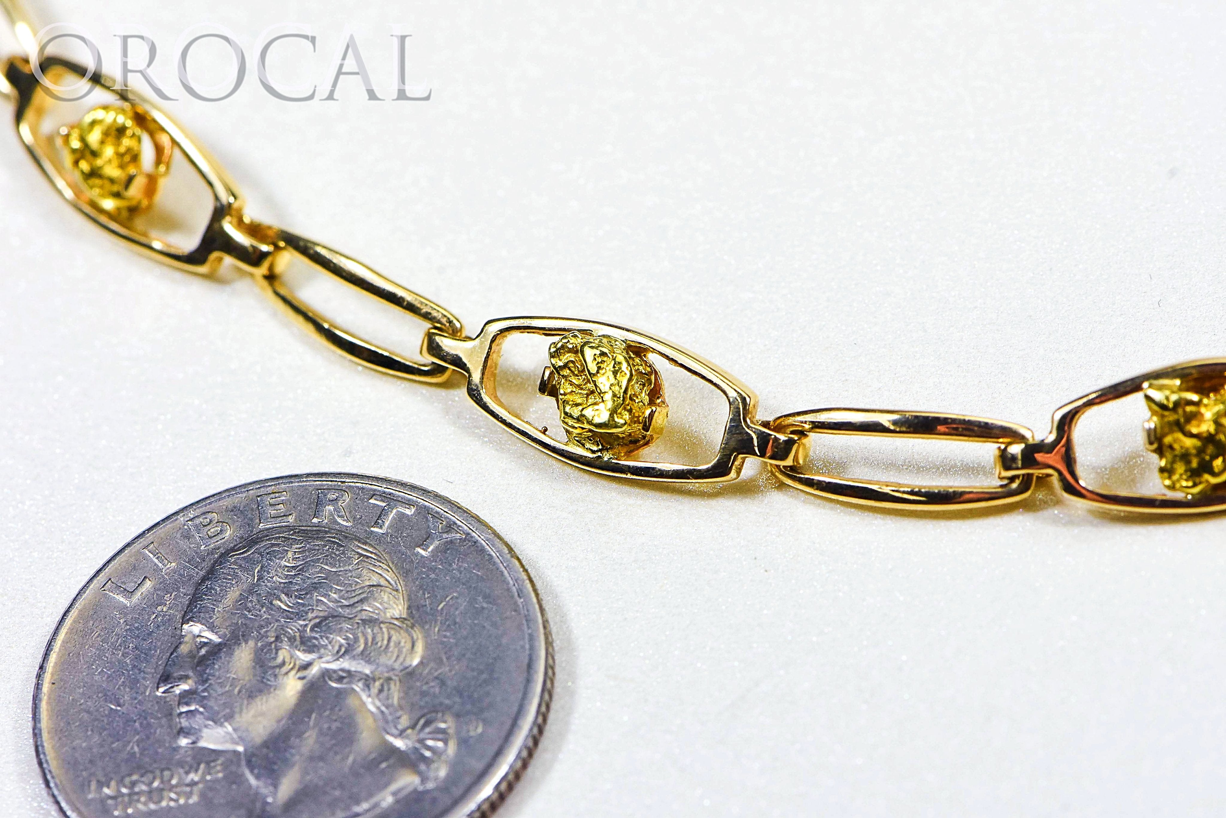 Gold Nugget Bracelet "Orocal" BDLOV5LHNC89 Genuine Hand Crafted Jewelry - 14K Gold Casting