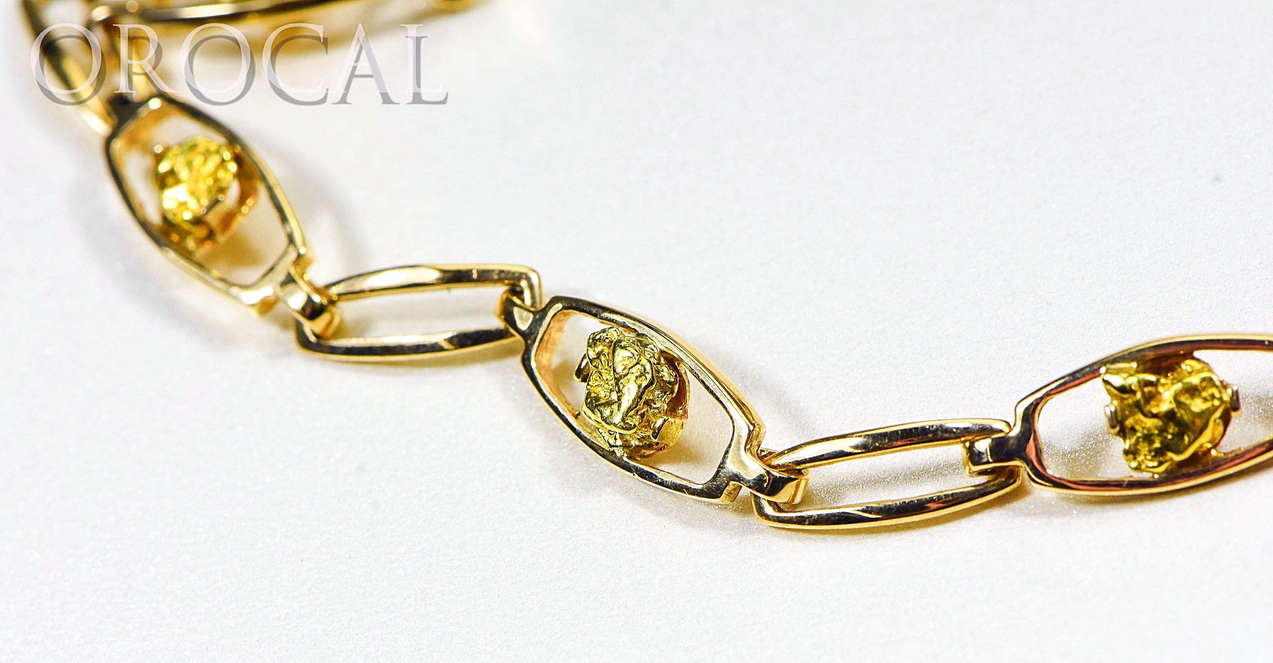 Gold Nugget Bracelet "Orocal" BDLOV5LHNC89 Genuine Hand Crafted Jewelry - 14K Gold Casting