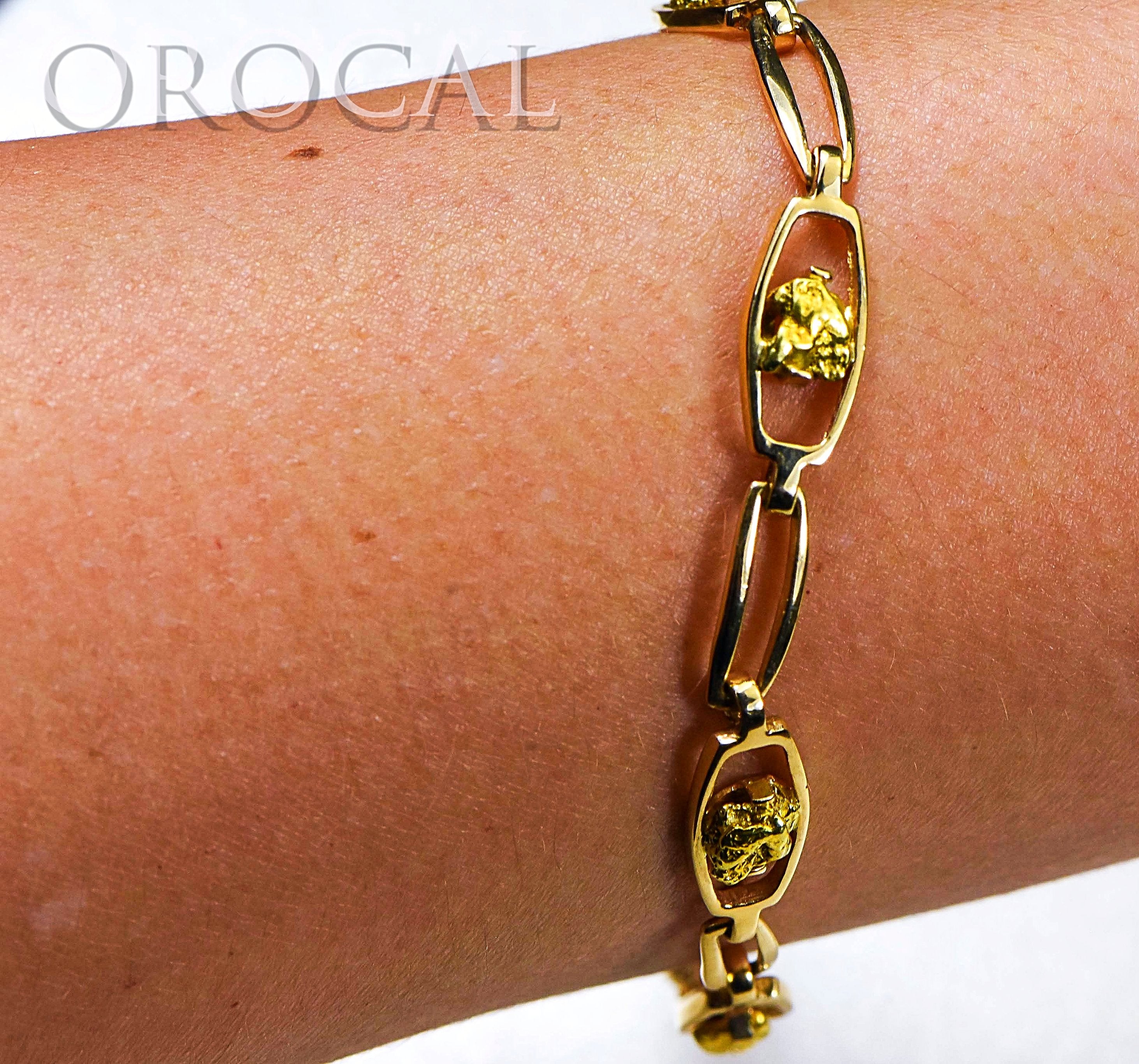 Gold Nugget Bracelet "Orocal" BDLOV5LHNC89 Genuine Hand Crafted Jewelry - 14K Gold Casting