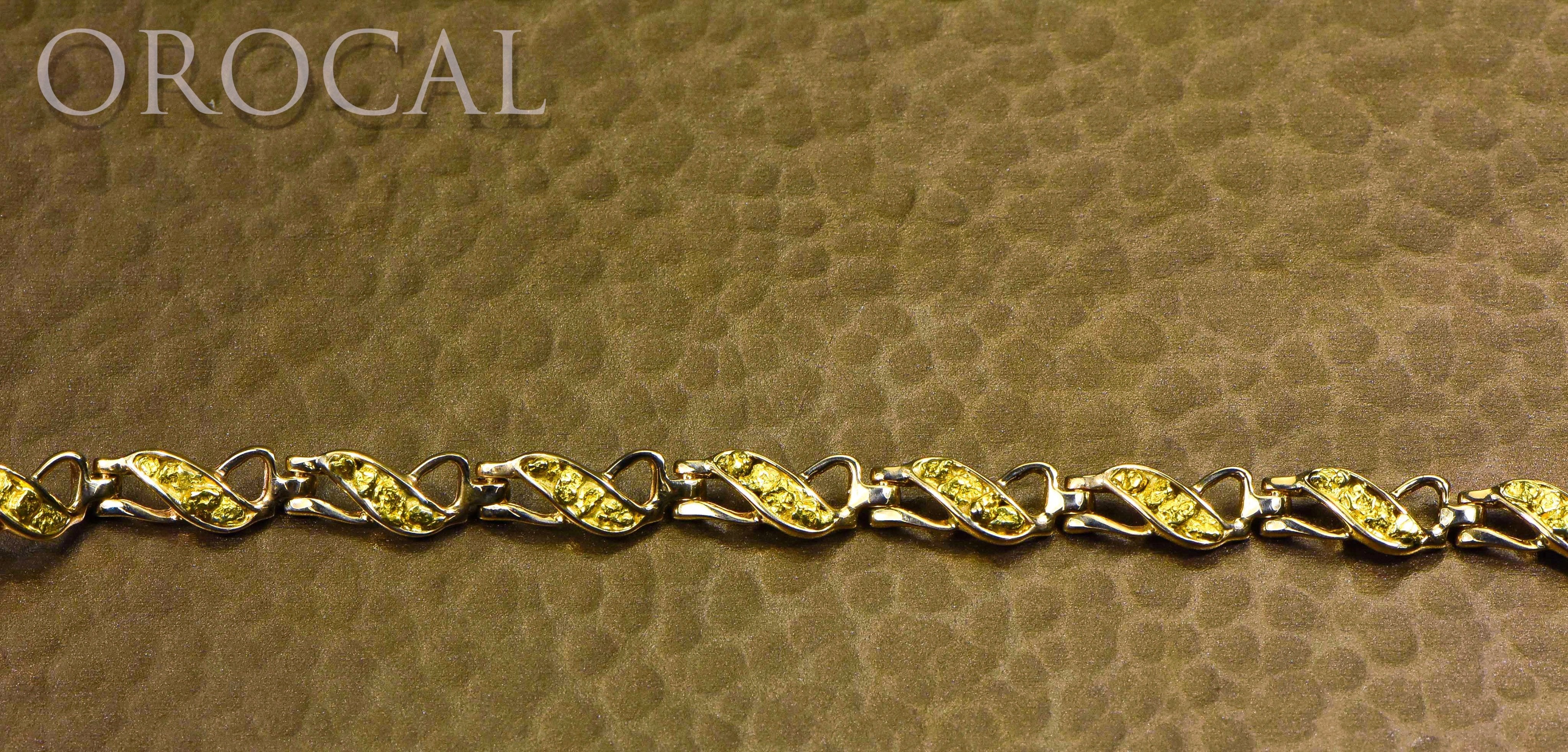 Gold Nugget Bracelet "Orocal" BWB40N9L Genuine Hand Crafted Jewelry - 14K Gold Casting