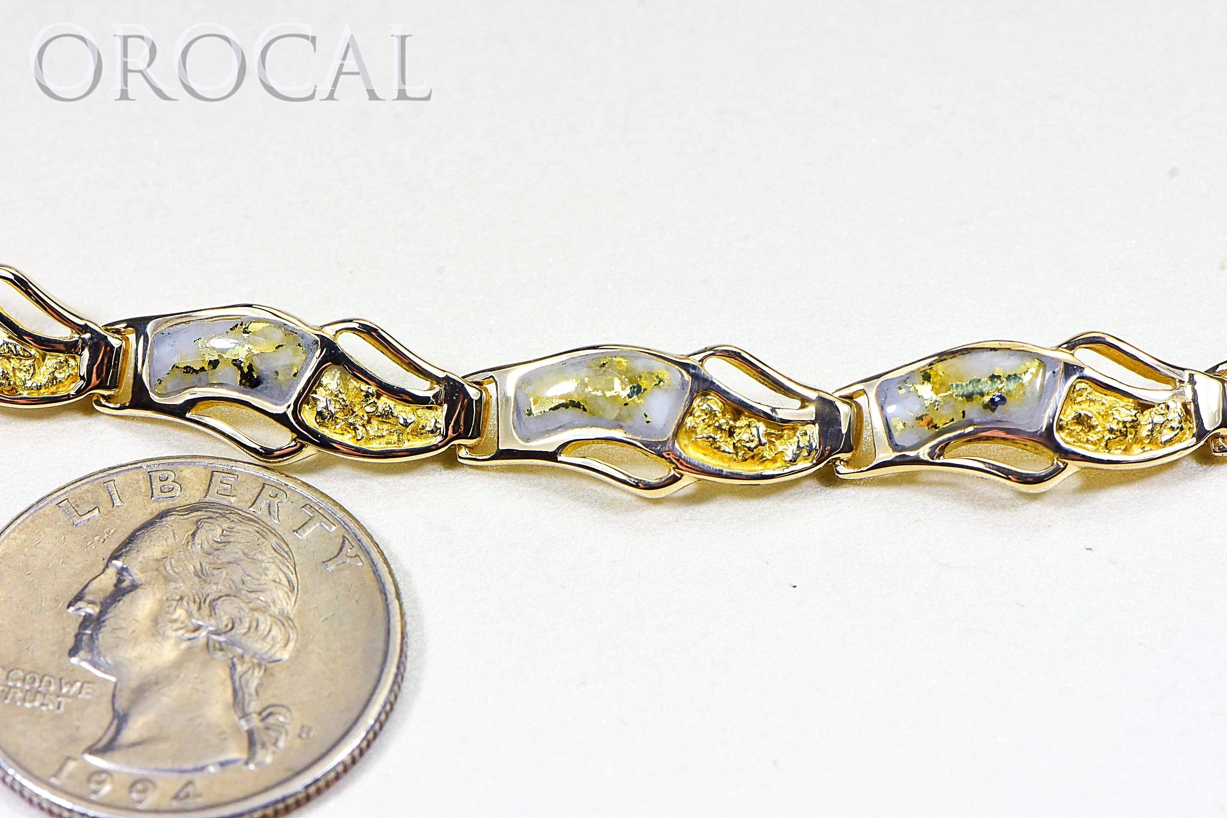 Gold Quartz Bracelet "Orocal" BWB24OLQ Genuine Hand Crafted Jewelry - 14K Gold Casting