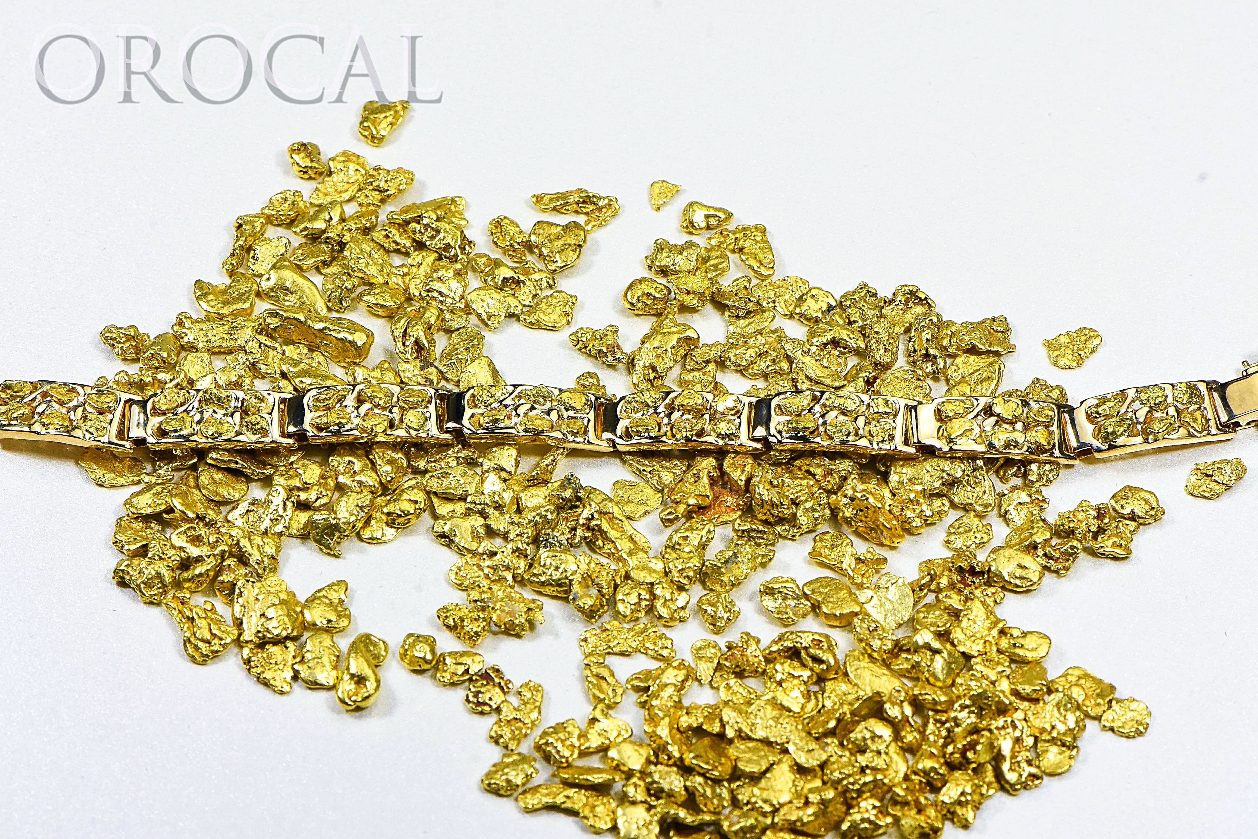 Gold Nugget Bracelet "Orocal" BFFB6L9 Genuine Hand Crafted Jewelry - 14K Gold Casting