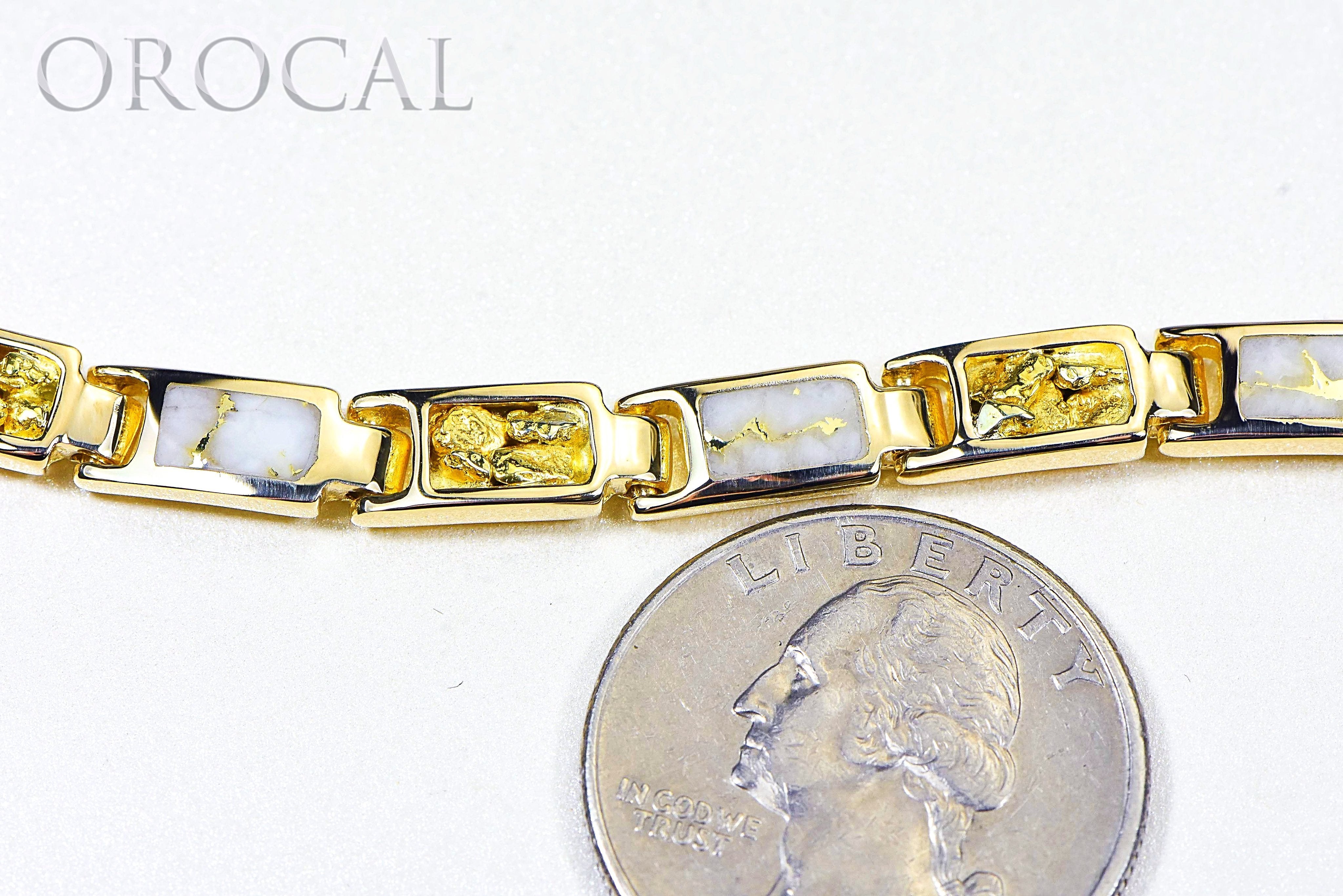 Gold Quartz Bracelet "Orocal" B6MM7N7Q Genuine Hand Crafted Jewelry - 14K Gold Casting