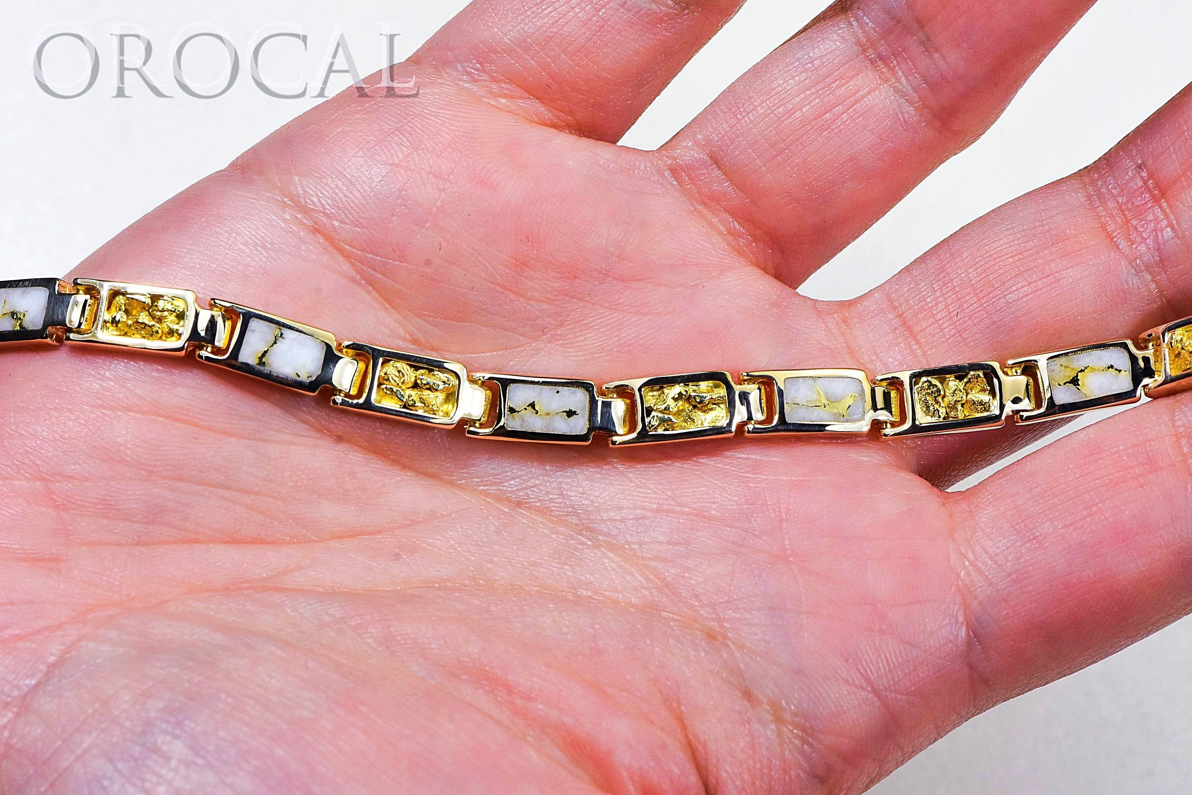 Gold Quartz Bracelet "Orocal" B6MM7N7Q Genuine Hand Crafted Jewelry - 14K Gold Casting